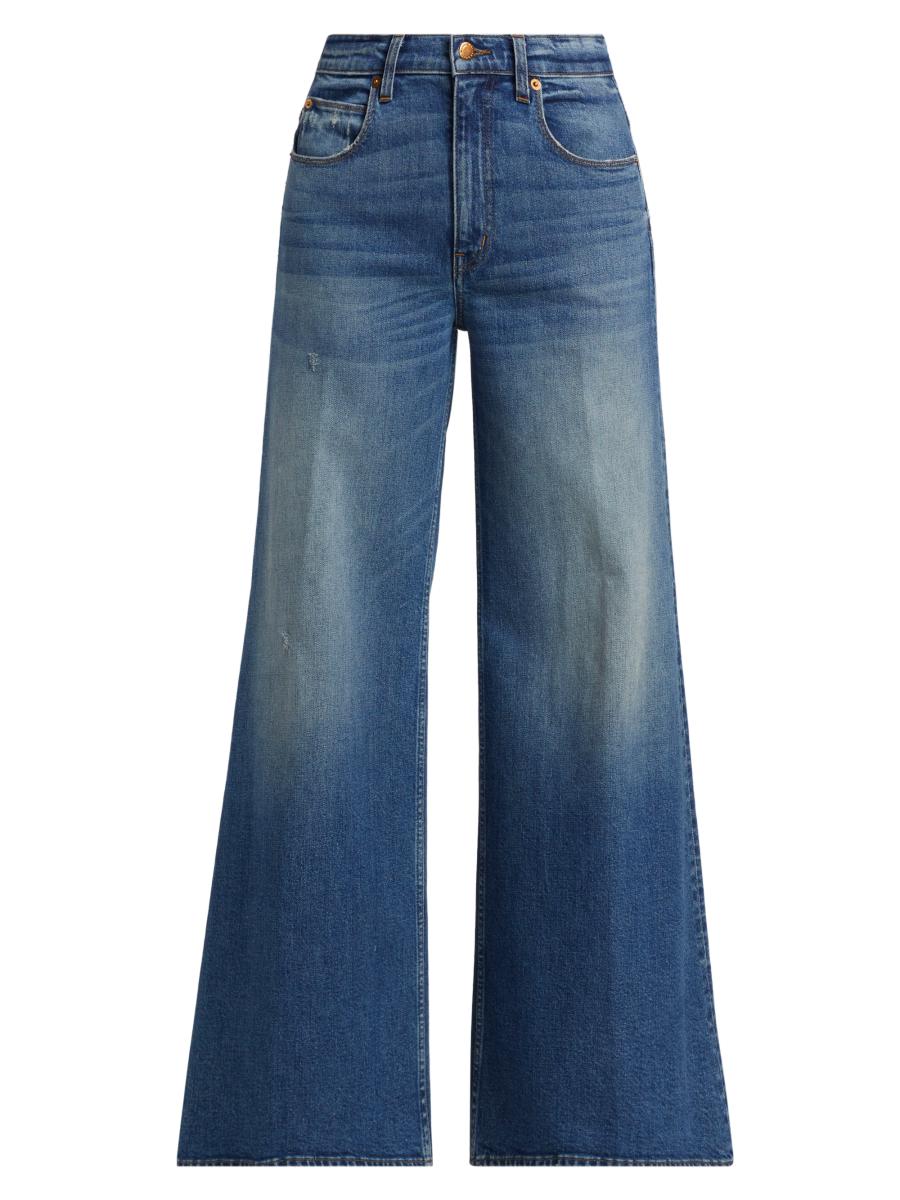 Jamie Haller Women's Palazzo Mid-rise Wide-leg Jeans In Purple