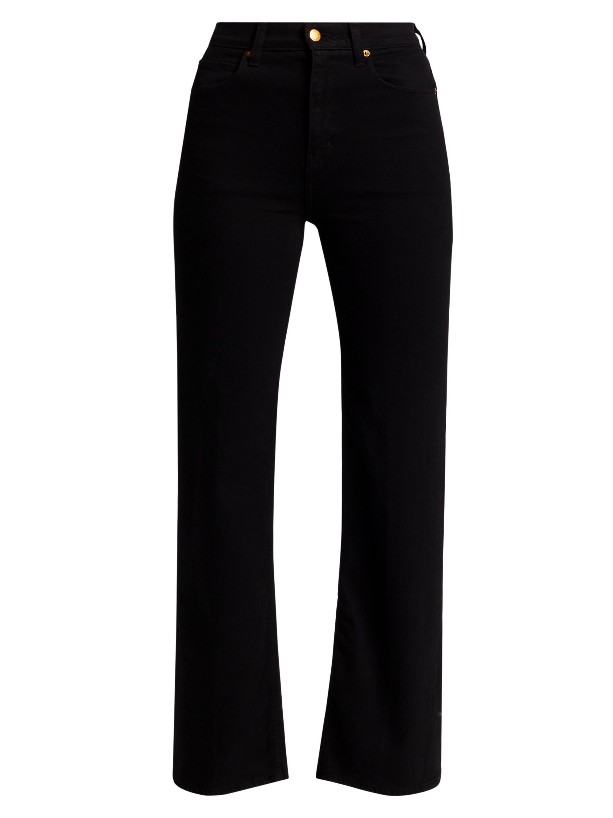 Jamie Haller Women's The Crease Relaxed-Flare Jeans - Black