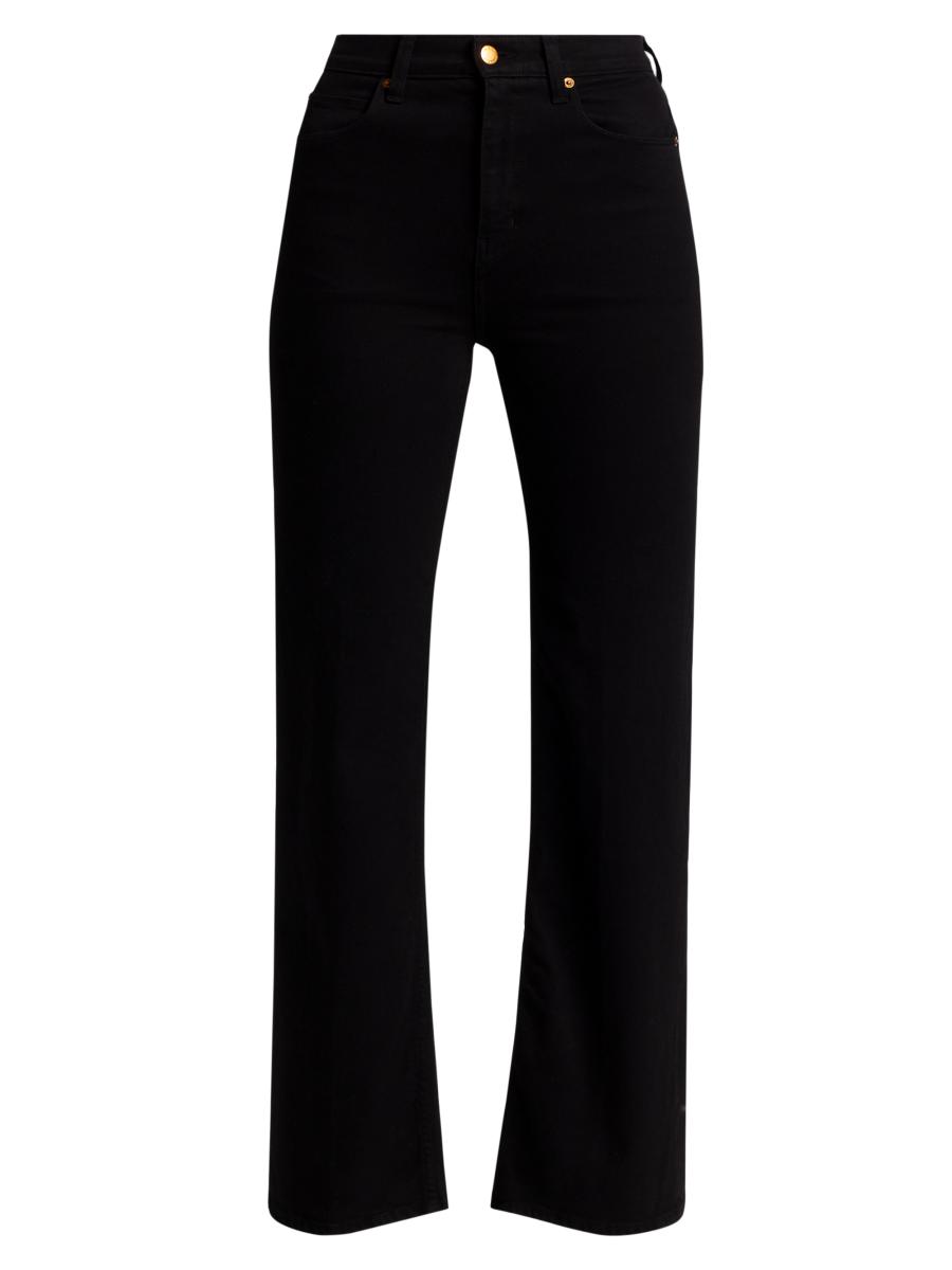 Jamie Haller Women's The Crease Relaxed-flare Jeans In Black