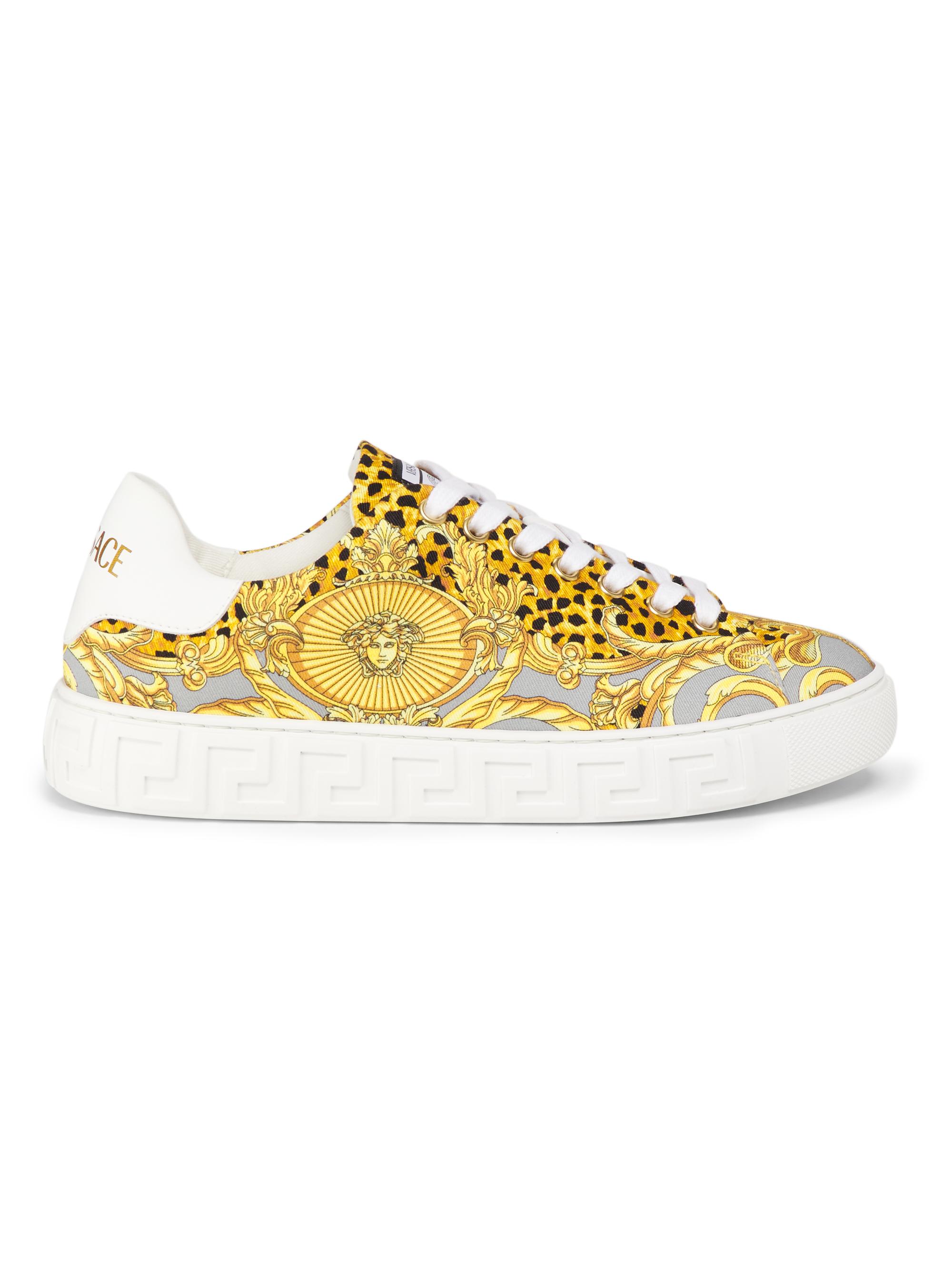 Versace Cheetah Foulard-Print Low-Top Sneakers | Saks Fifth Avenue
