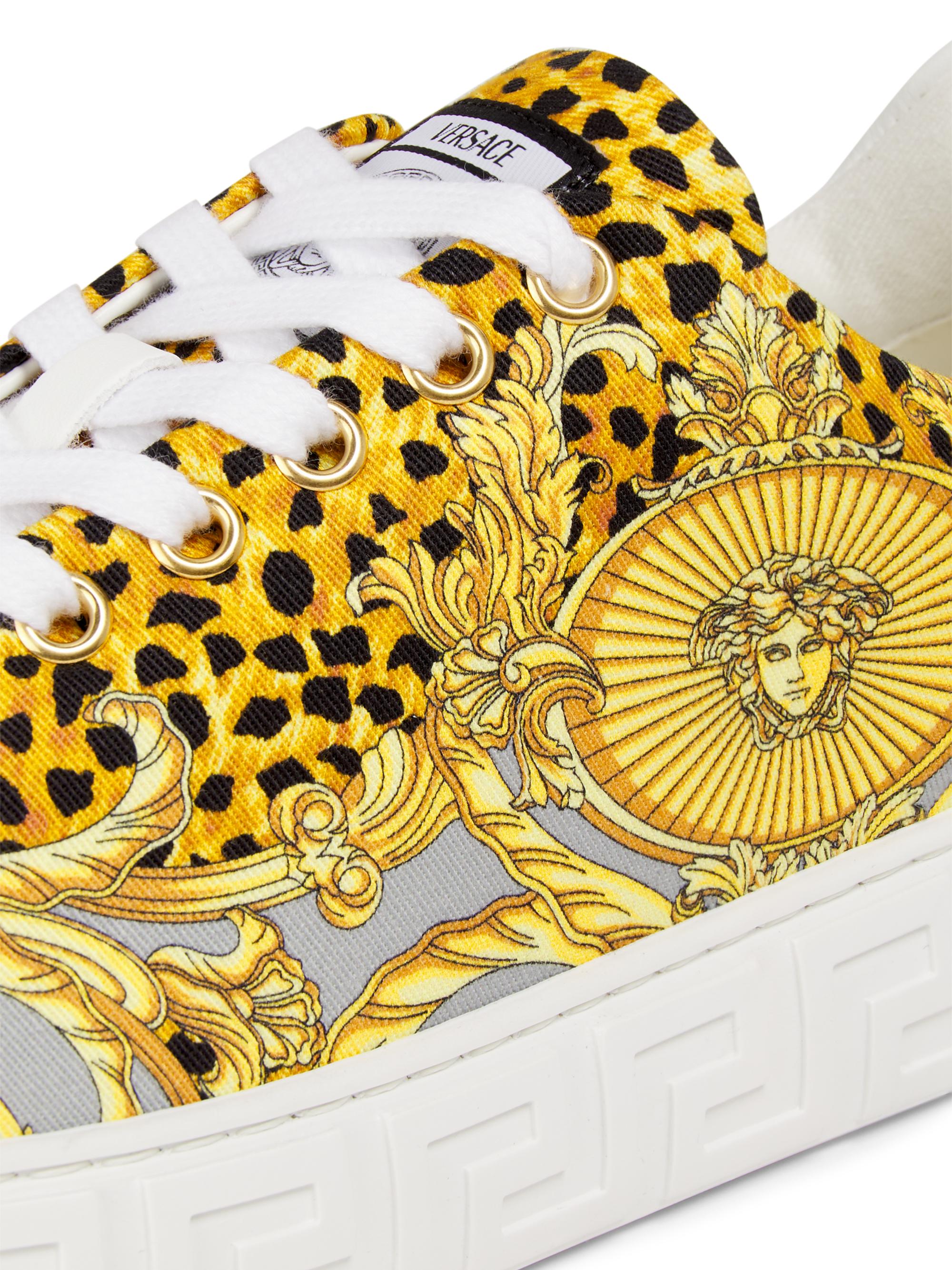 Versace Cheetah Foulard-Print Low-Top Sneakers | Saks Fifth Avenue