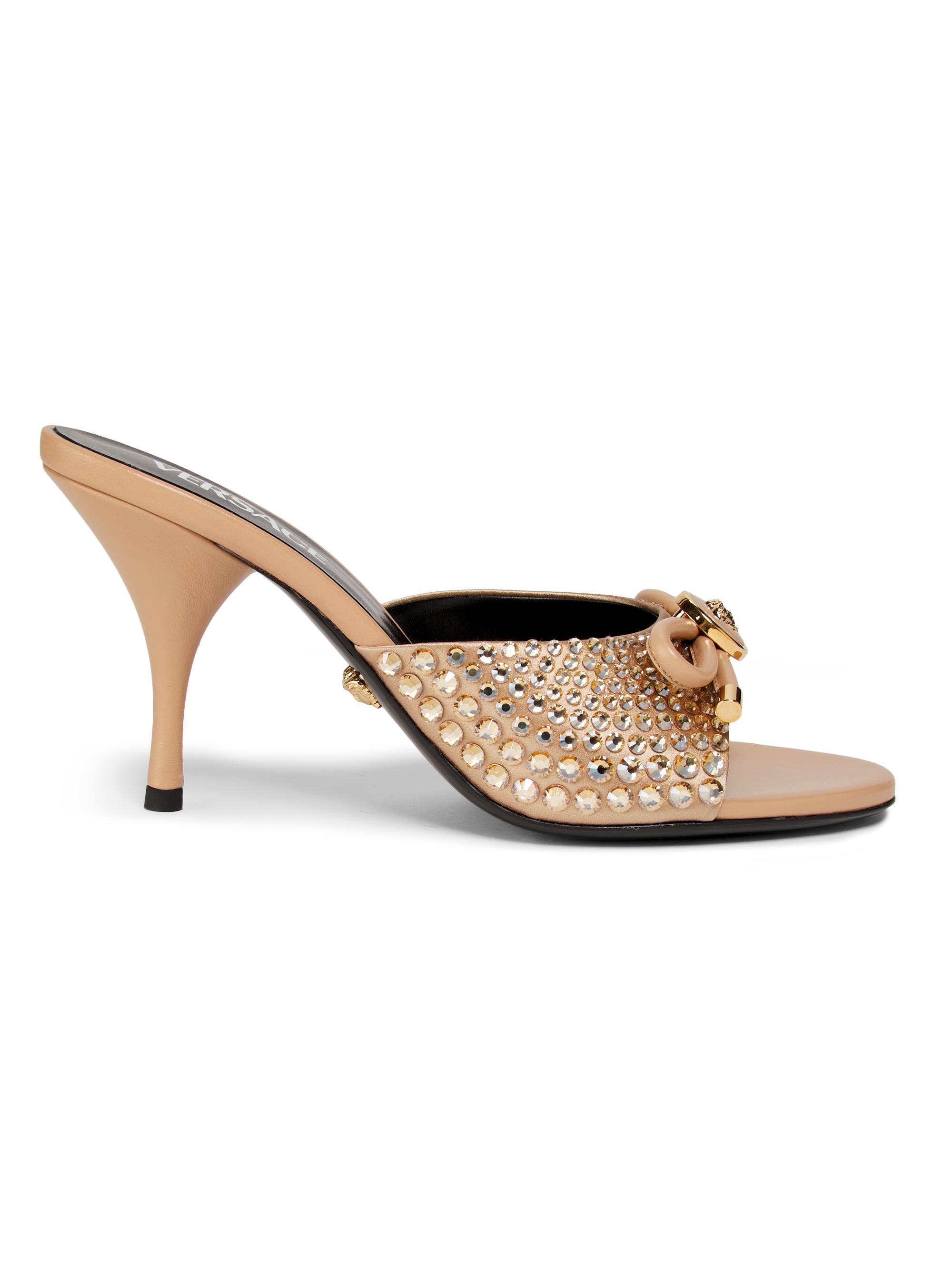 Versace 85MM Medusa Charm Leather Mules | Saks Fifth Avenue