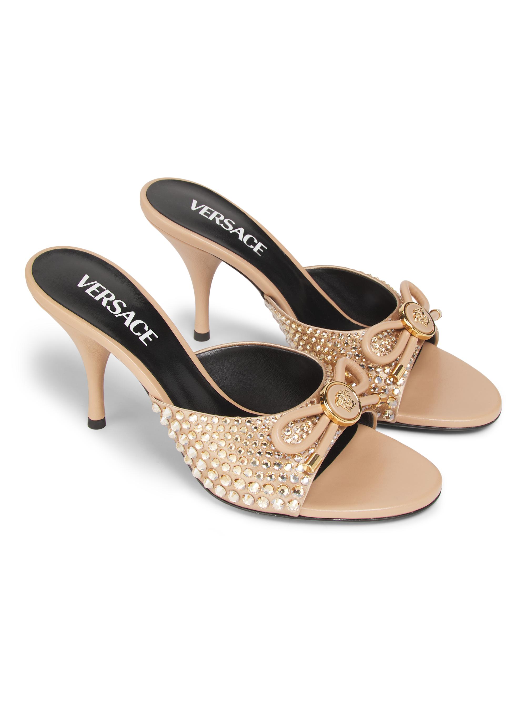 Versace 85MM Medusa Charm Leather Mules | Saks Fifth Avenue