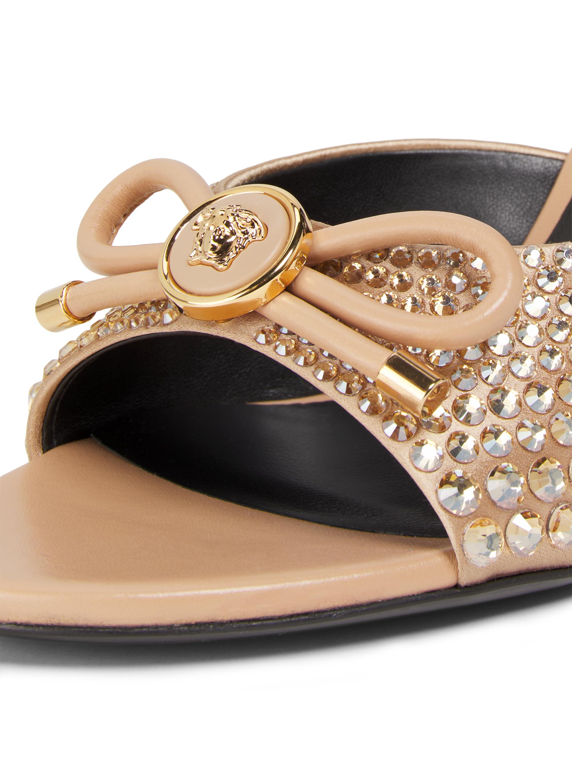 Versace 85MM Medusa Charm Leather Mules | Saks Fifth Avenue