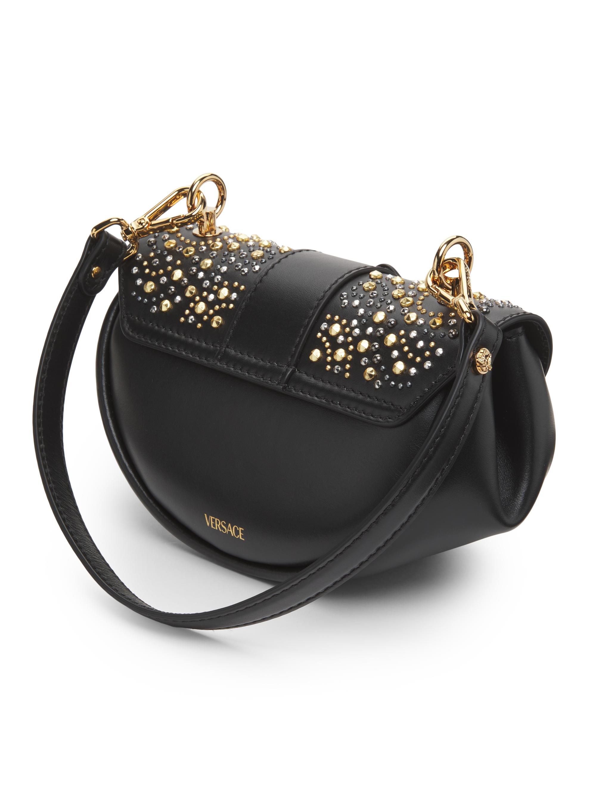 Versace Virtus Leather Small Shoulder Bag | Saks Fifth Avenue