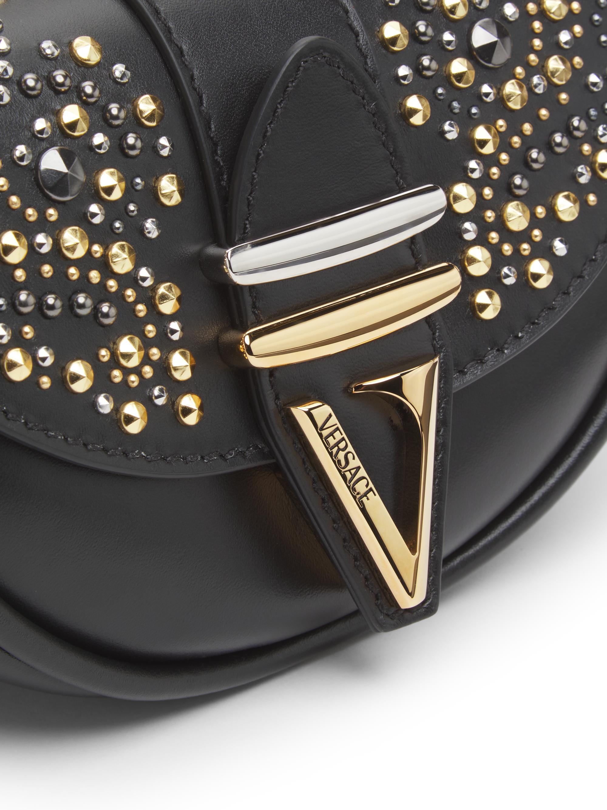 Versace Virtus Leather Small Shoulder Bag | Saks Fifth Avenue