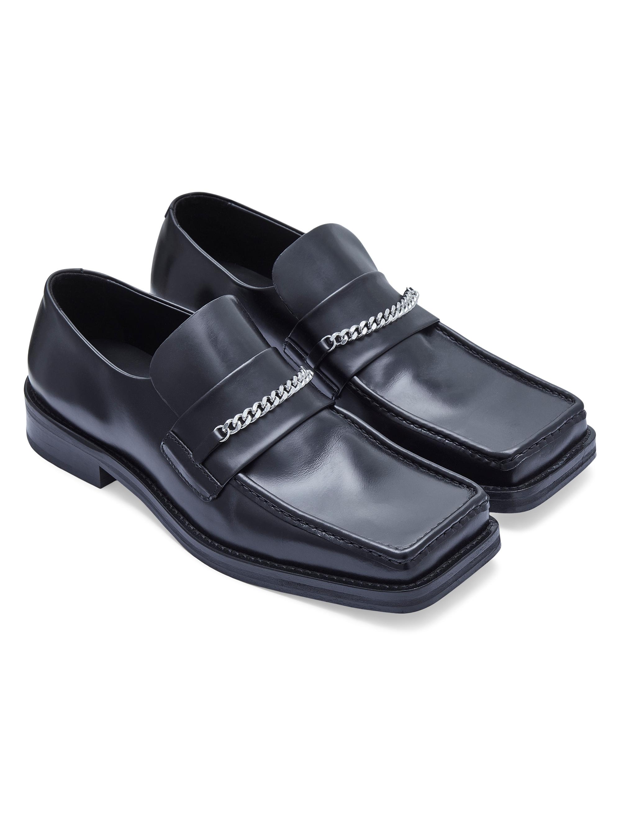 靴 Martine Rose SQUARE TOE LOAFER BLACK Martine Rose Square-Toe Leather Loafers | Saks Fifth Avenue