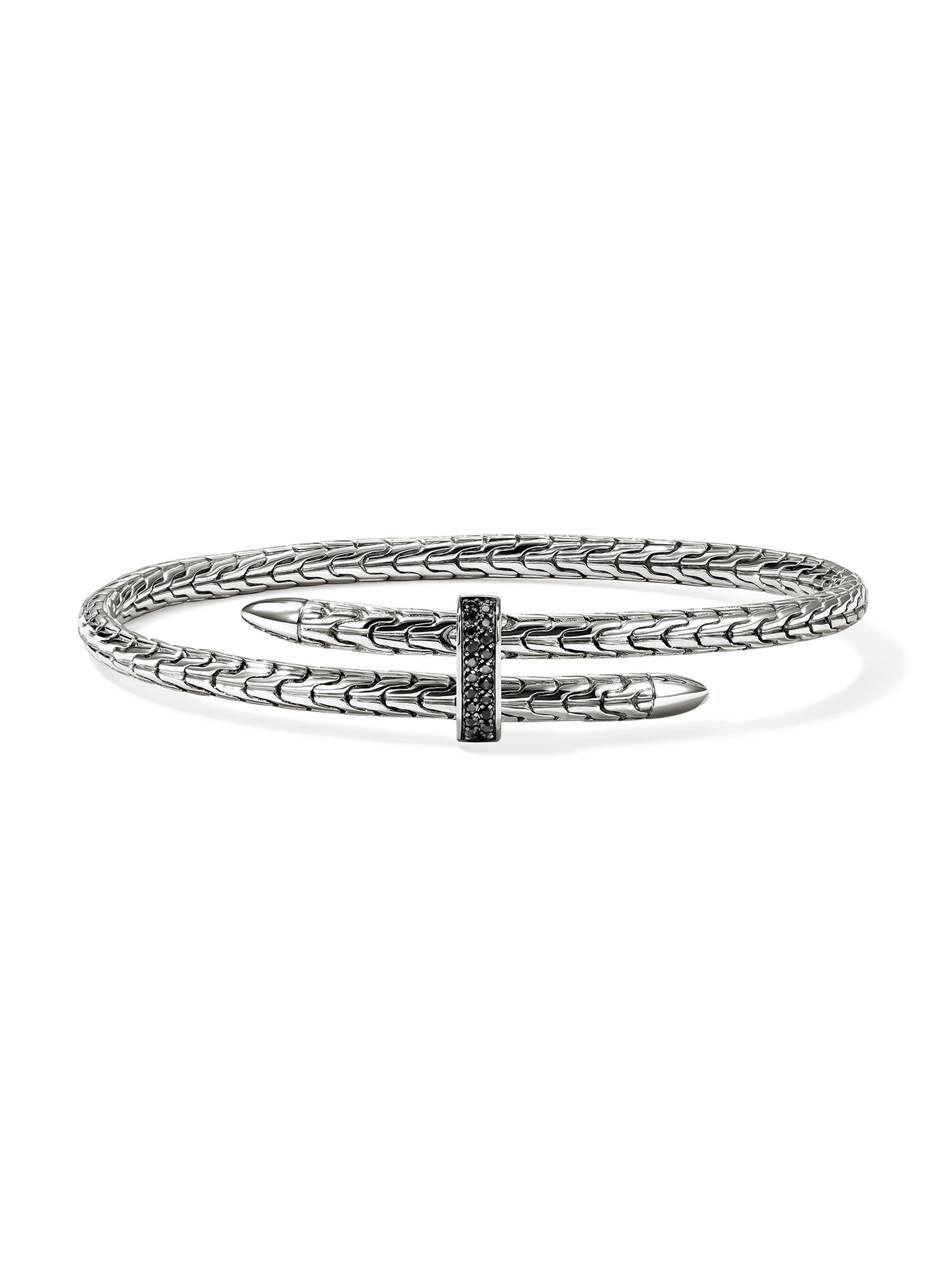 John Hardy Women's Spear Sterling Silver & Sapphire Flexible Cuff - Black