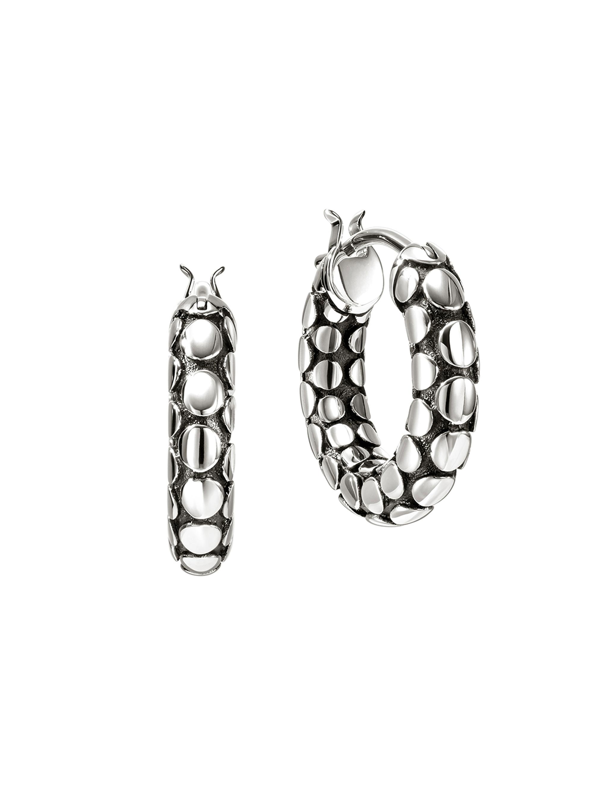 John Hardy Women's Dot Sterling Silver Hoop Earrings/15MM - Silver