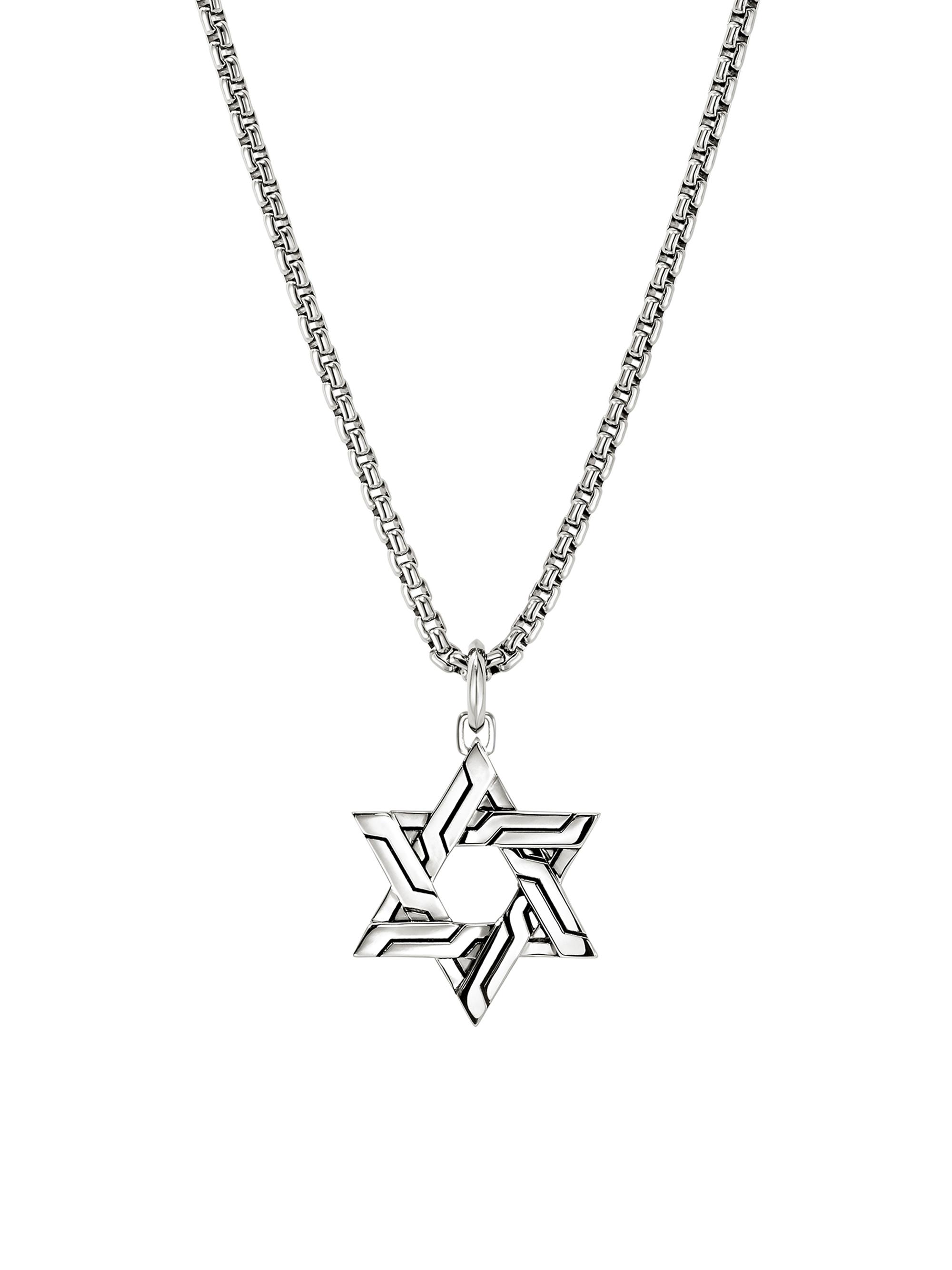 John Hardy Men's Icon Sterling Silver Star Of David Pendant Necklace - Silver