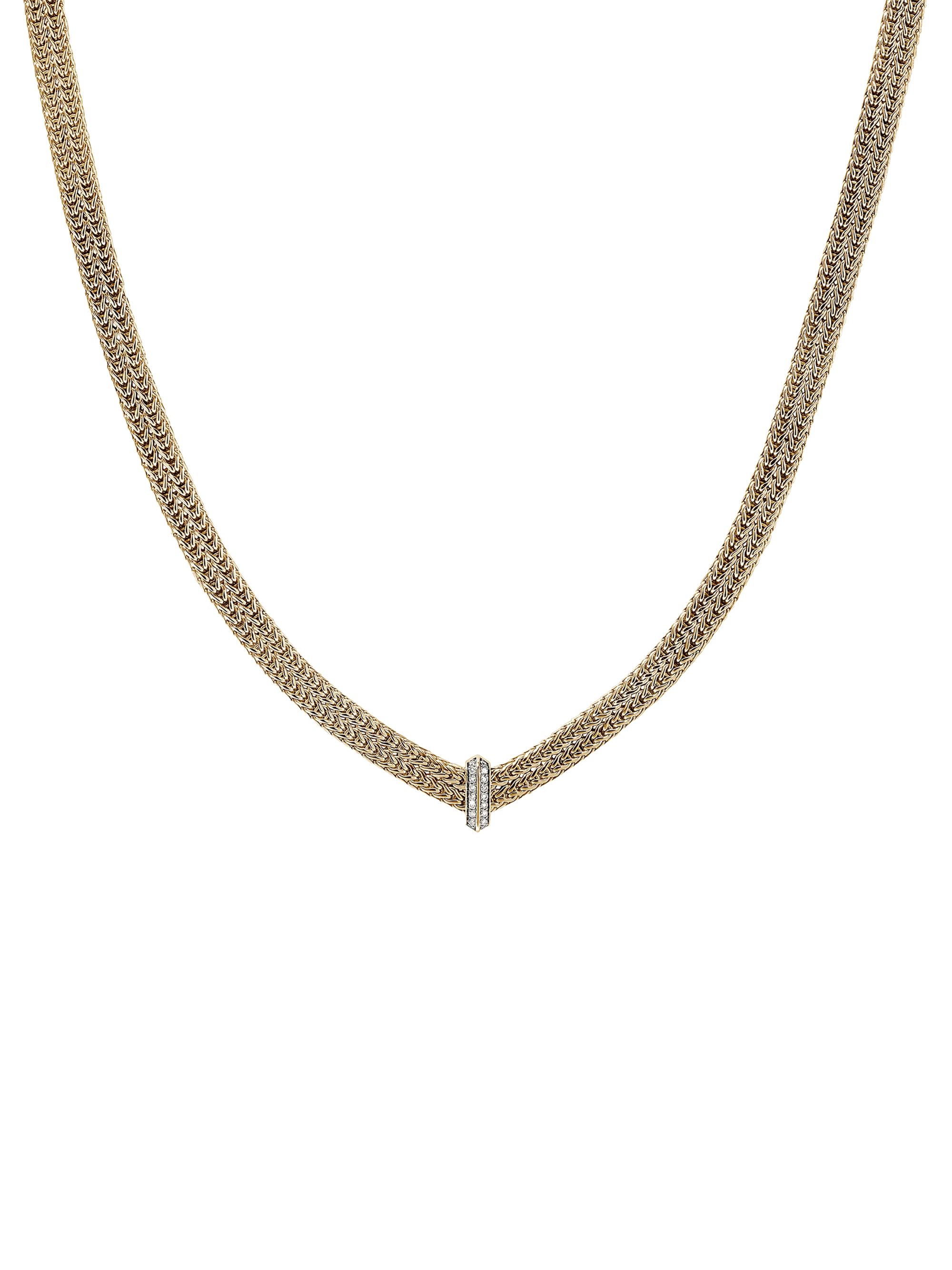John Hardy Women's Icon 14K Yellow Gold & 0.21 TCW Diamond Chain Necklace - Gold