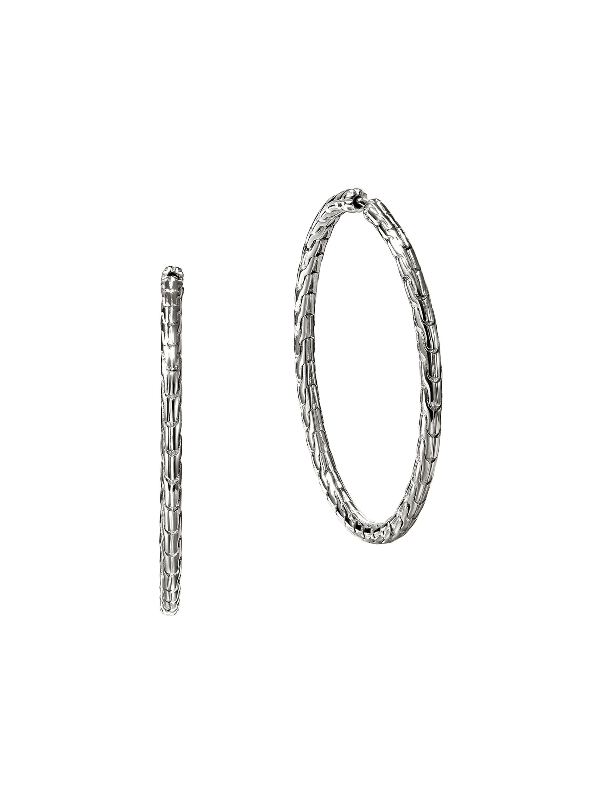 John Hardy Women's JH Essentials Sterling Silver Hoop Earrings/39MM - Silver