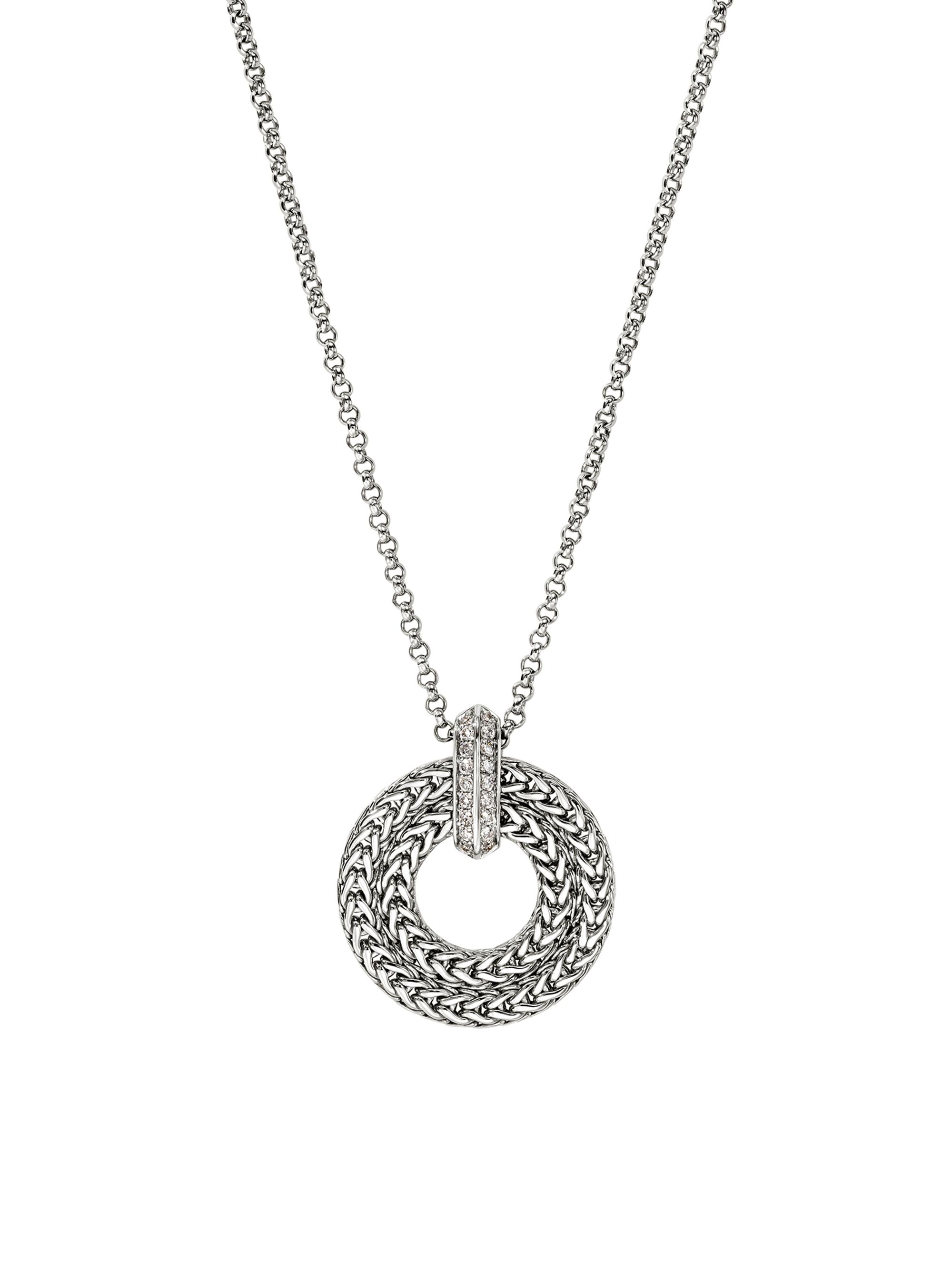 John Hardy Women's Icon Sterling Silver & 0.21 TCW Diamond Pendant Necklace - Silver