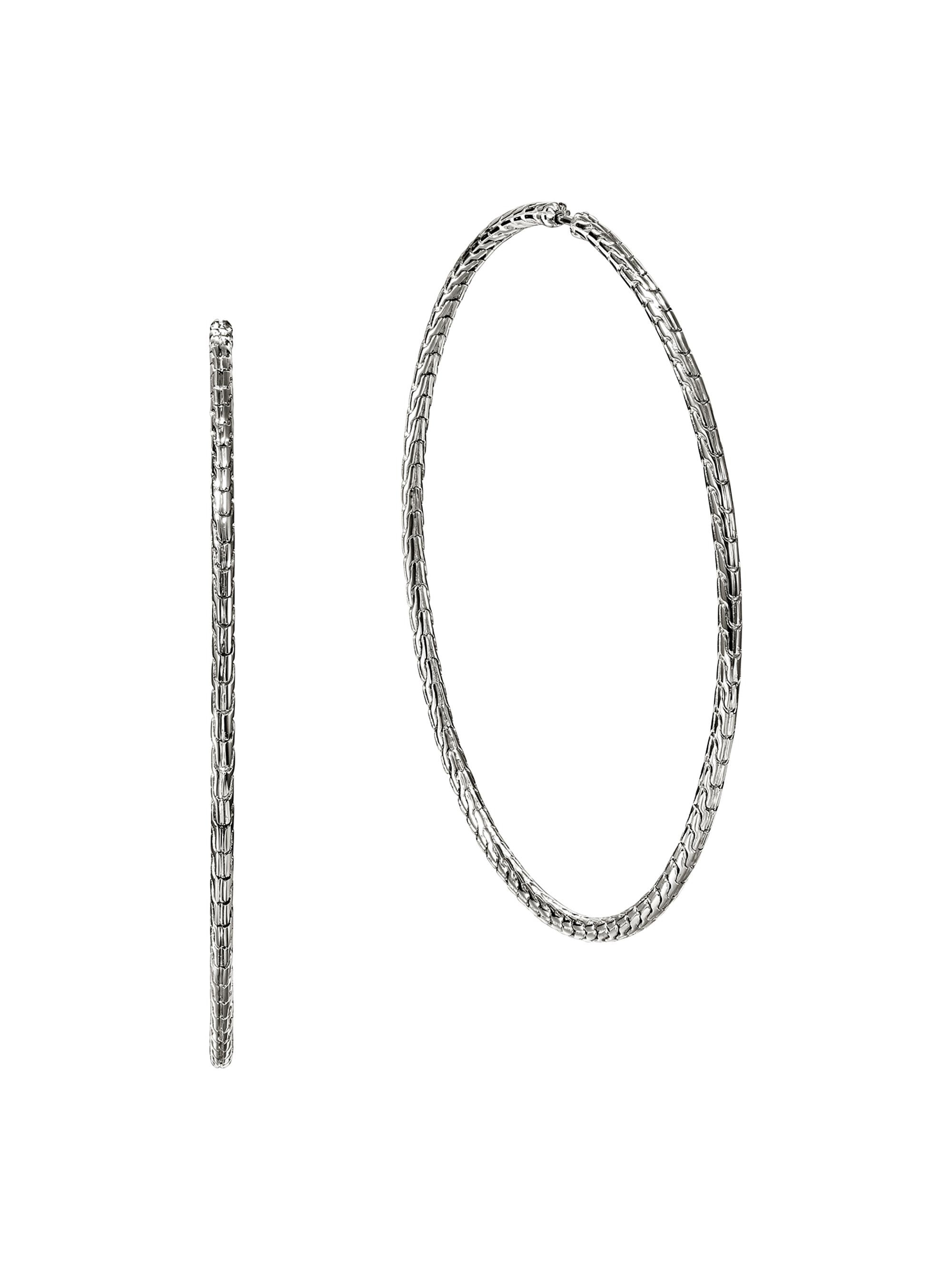 John Hardy Women's JH Essentials Sterling Silver Hoop Earrings/78.5MM - Silver