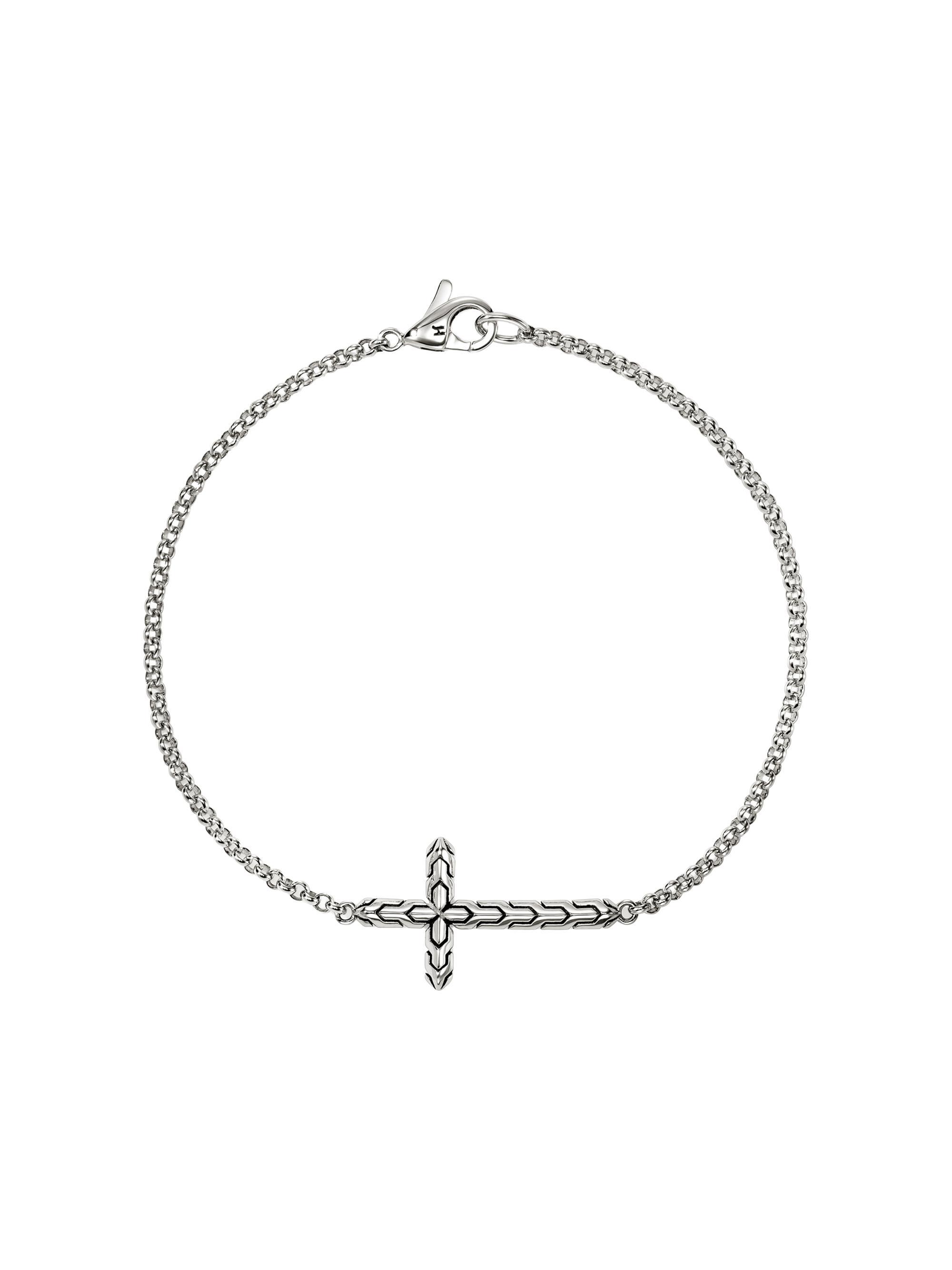 John Hardy Women's JH Essentials Sterling Silver Cross Charm Bracelet - Silver