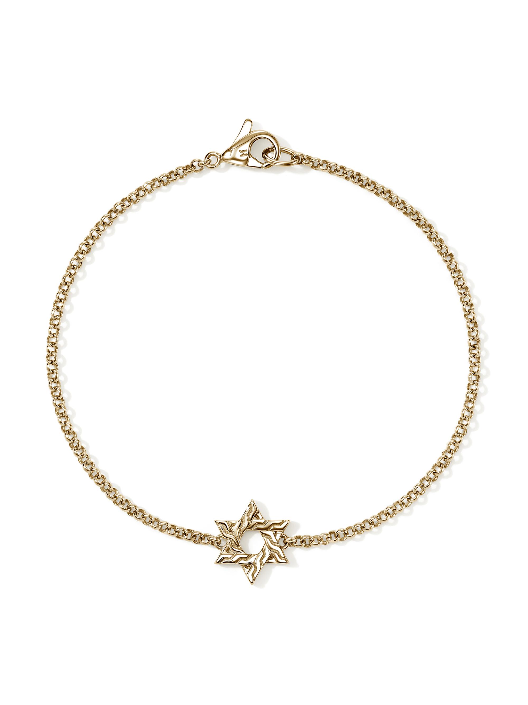 John Hardy Women's JH Essentials 14K Yellow Gold Star Of David Charm Bracelet - Gold