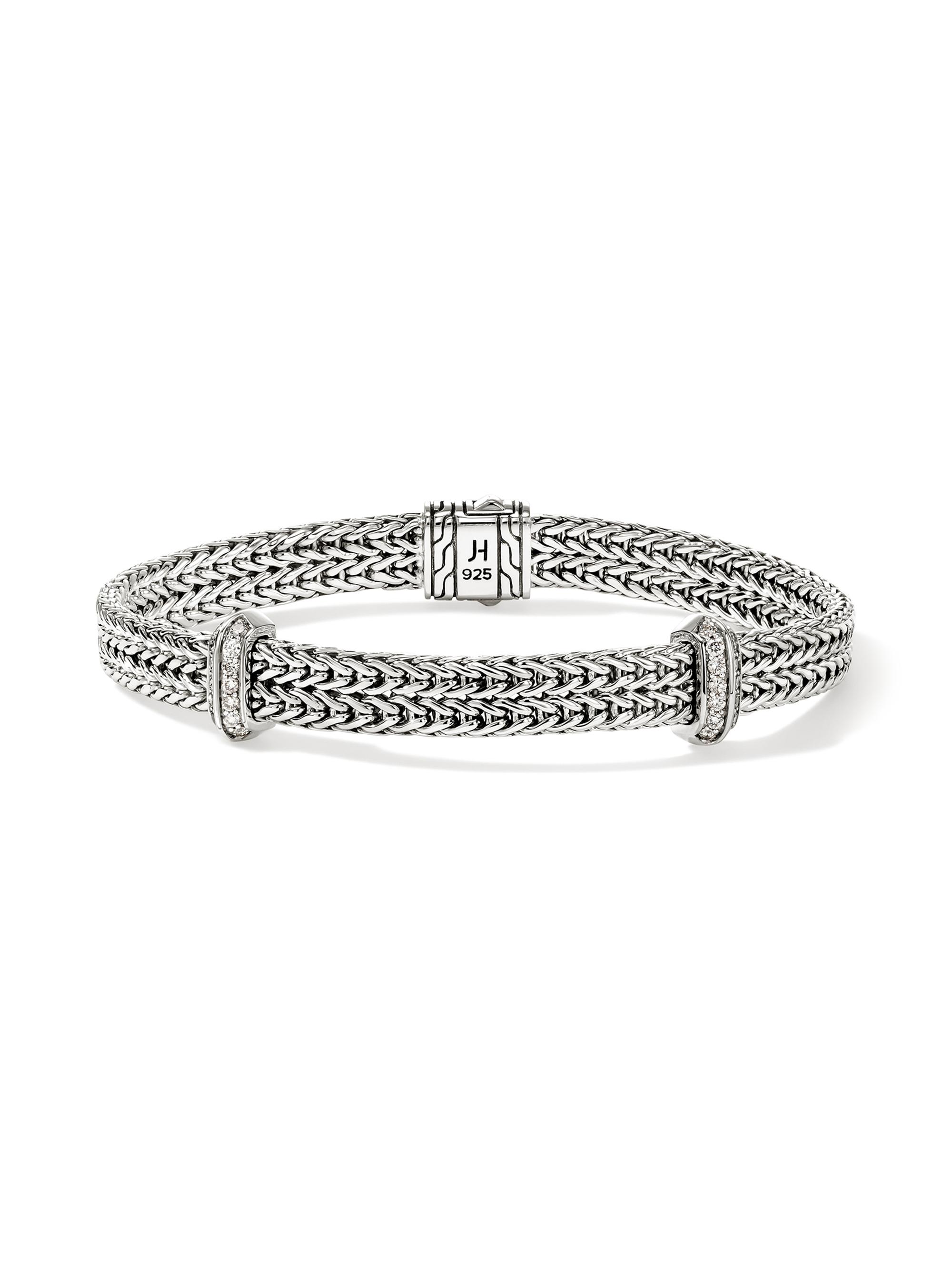 John Hardy Women's Icon Sterling Silver & 0.33 TCW Diamond Chain Bracelet - Silver