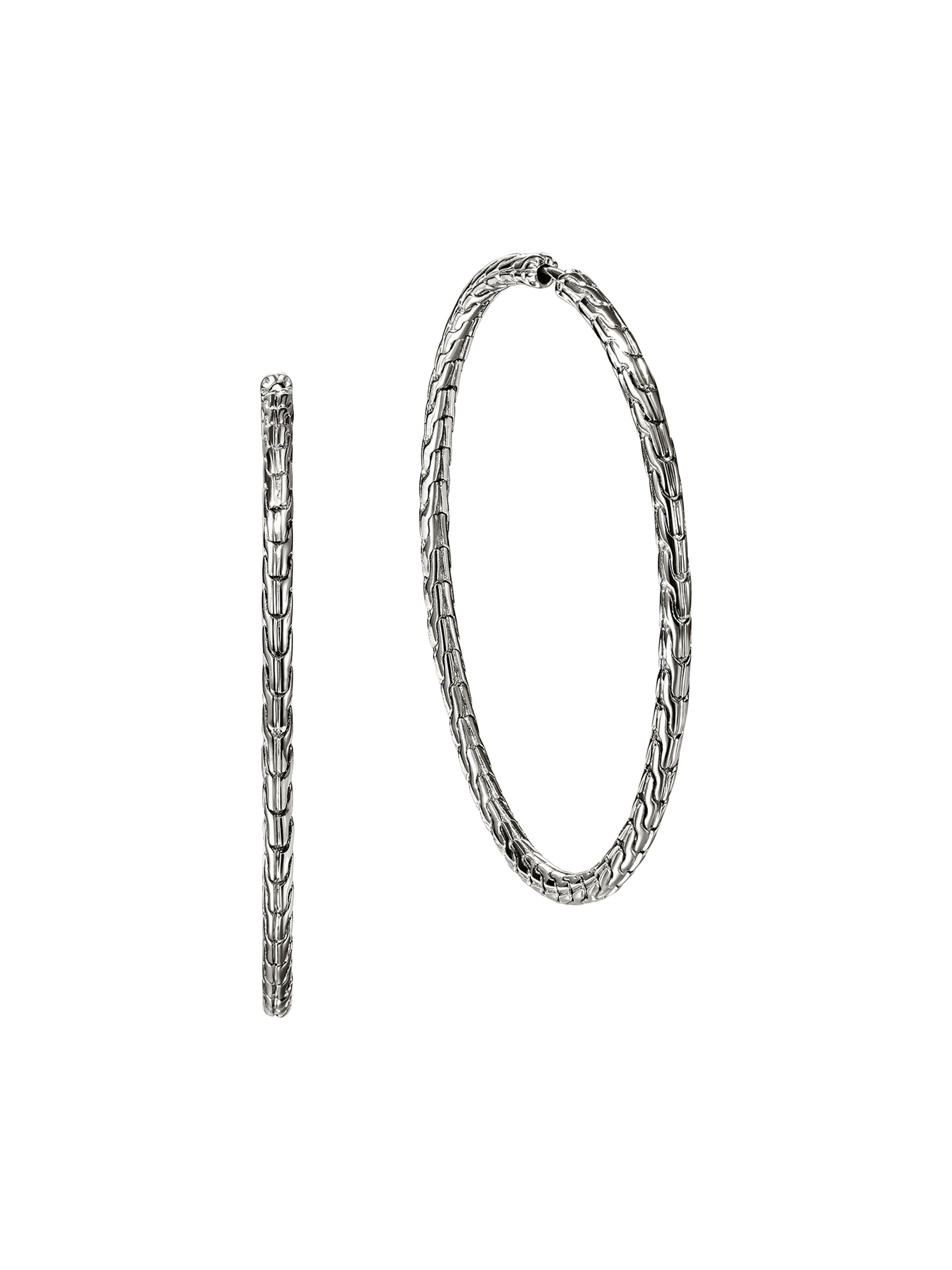 John Hardy Women's JH Essentials Sterling Silver Hoop Earrings/50MM - Silver