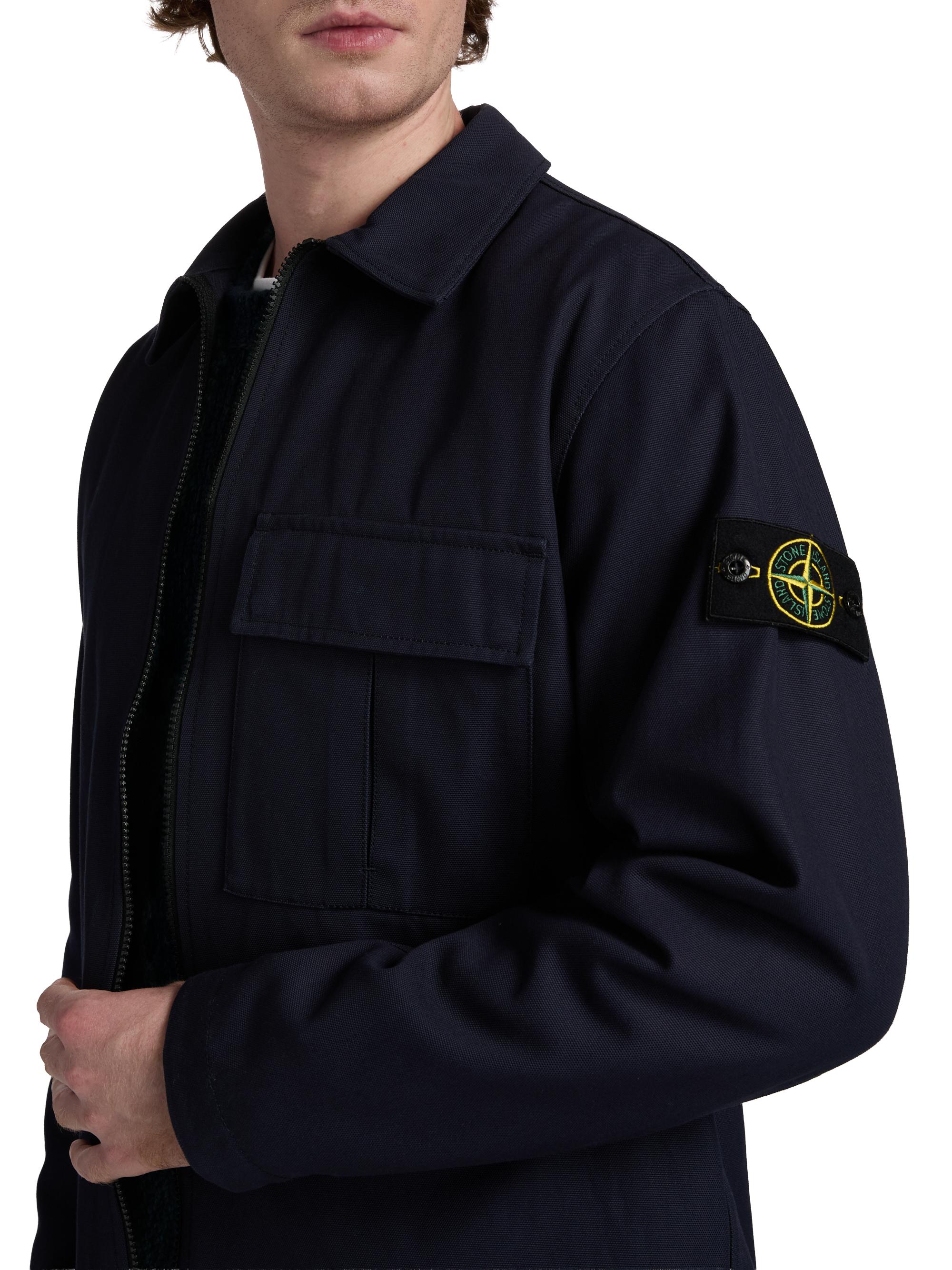 Stone Island Zip-Front Cotton Shirt Jacket | Saks Fifth Avenue