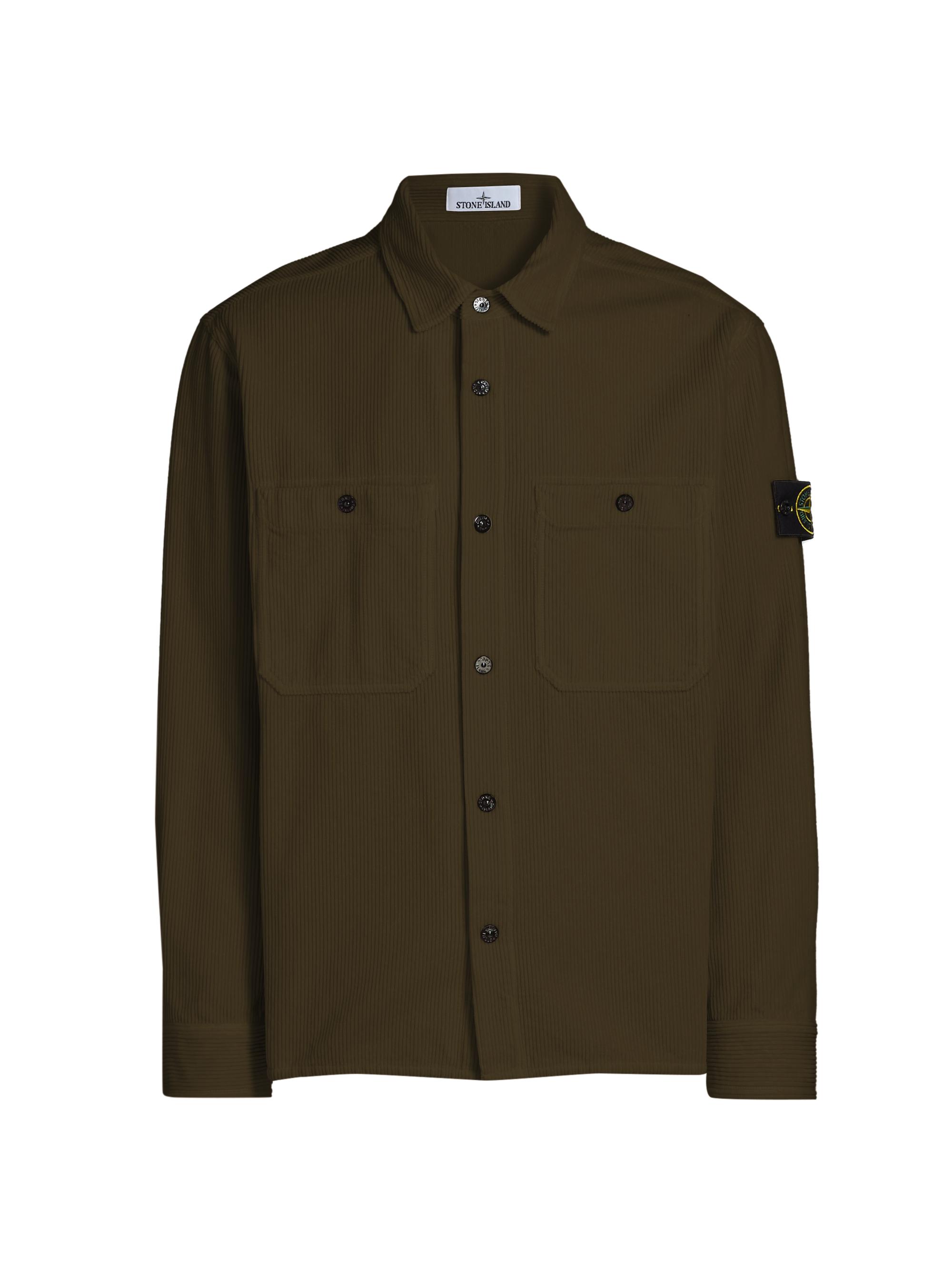 Stone  shirt jacket Ｍ Stone Island Zip-Front Cotton Shirt Jacket | Saks Fifth Avenue