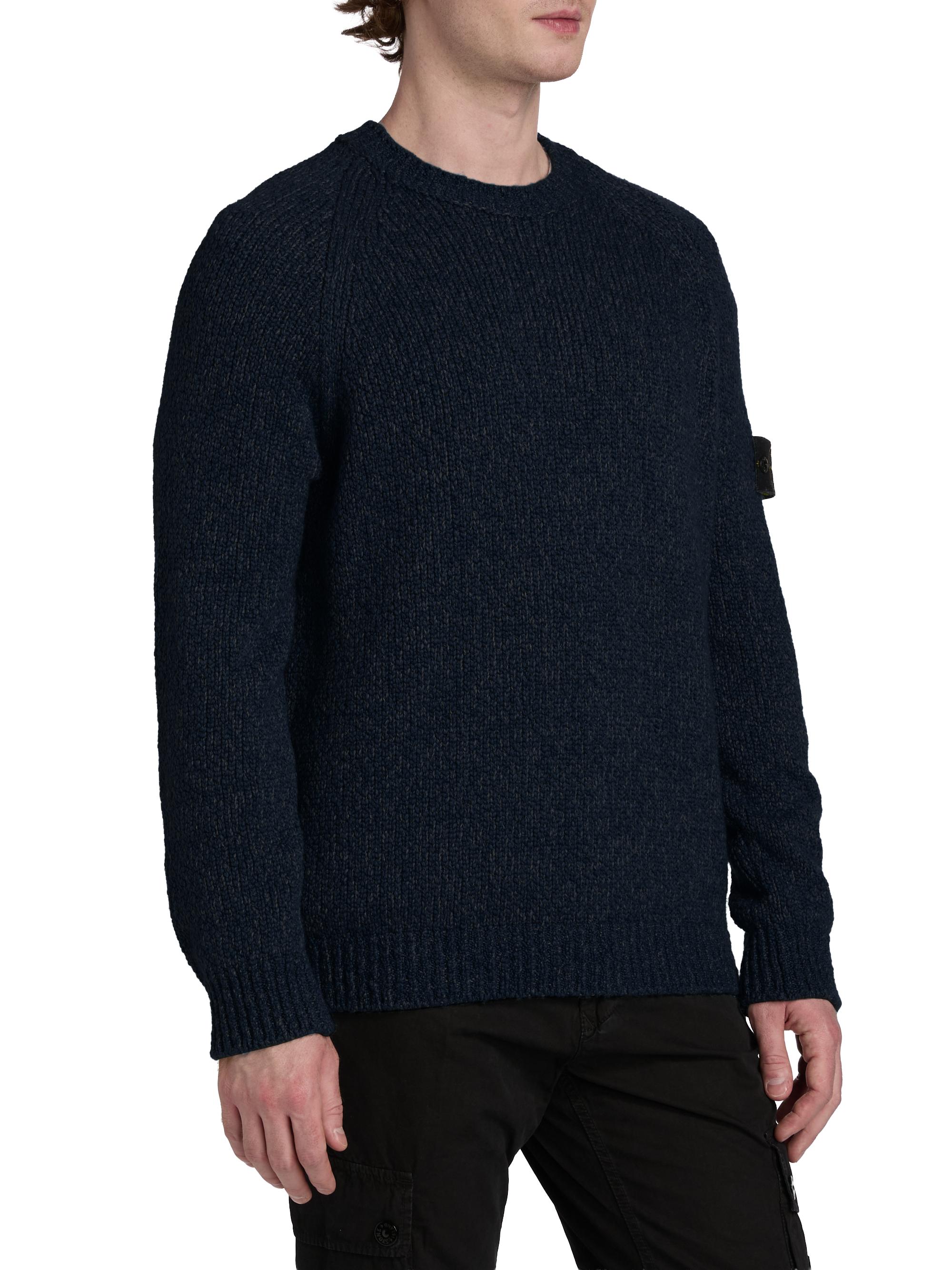 トップス stone  crew neck knit sweater navy Stone Island Wool-Nylon Crewneck Sweater | Saks Fifth Avenue