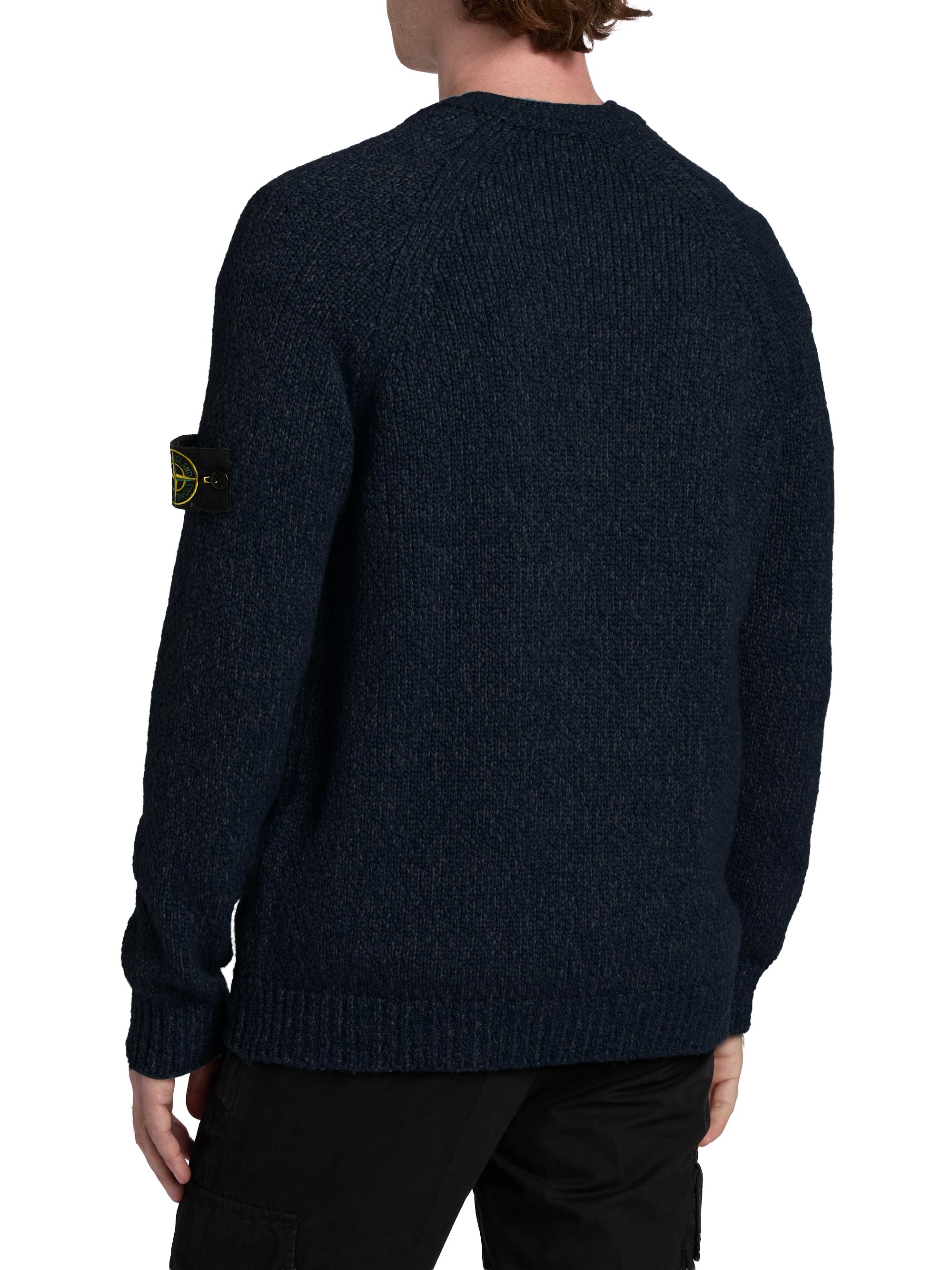 stone  ニット ネイビー NAVY stone Stone Island Wool-Nylon Crewneck Sweater | Saks Fifth Avenue