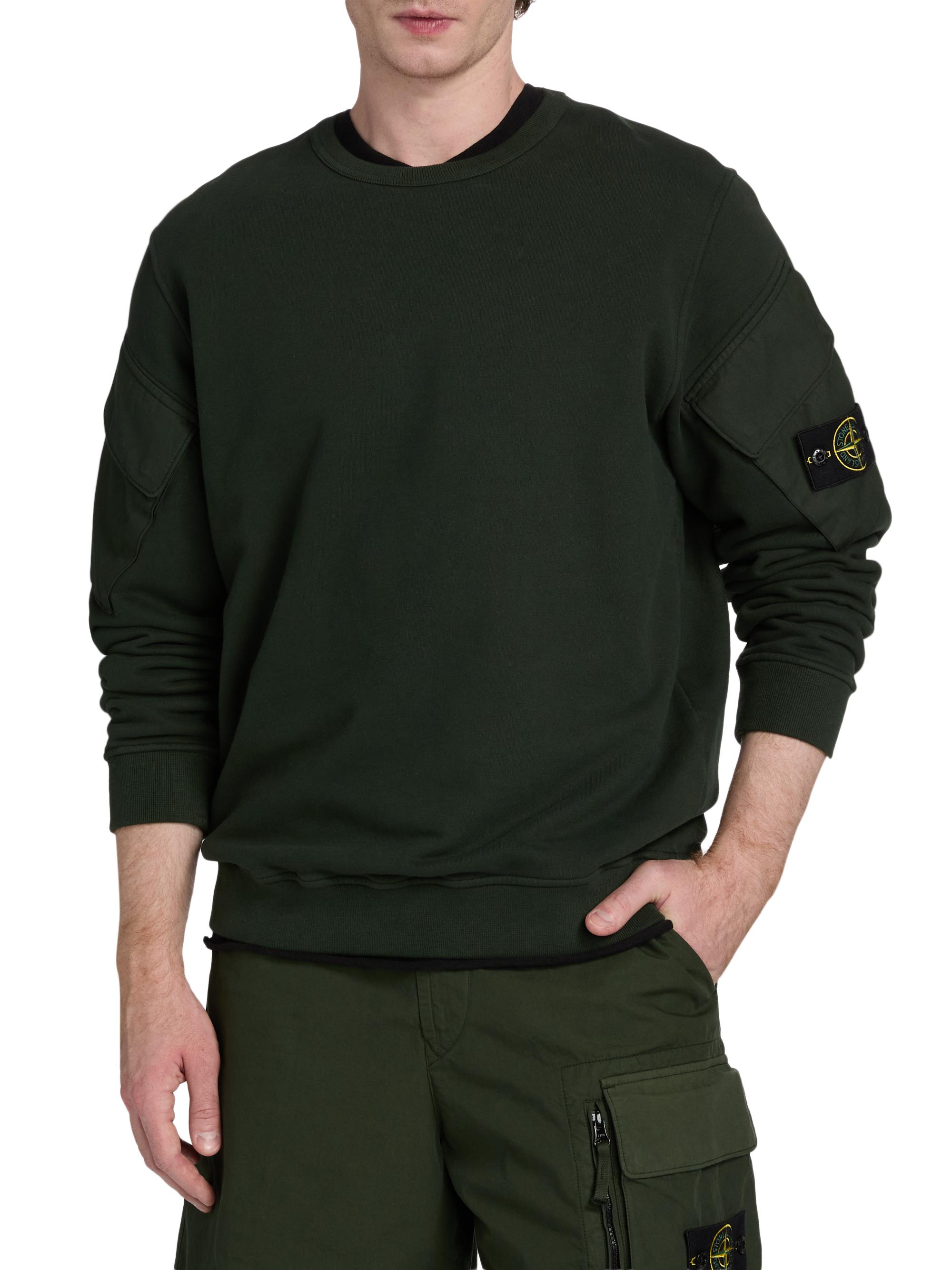 Stone Island Pocket Cotton Crewneck Sweatshirt | Saks Fifth