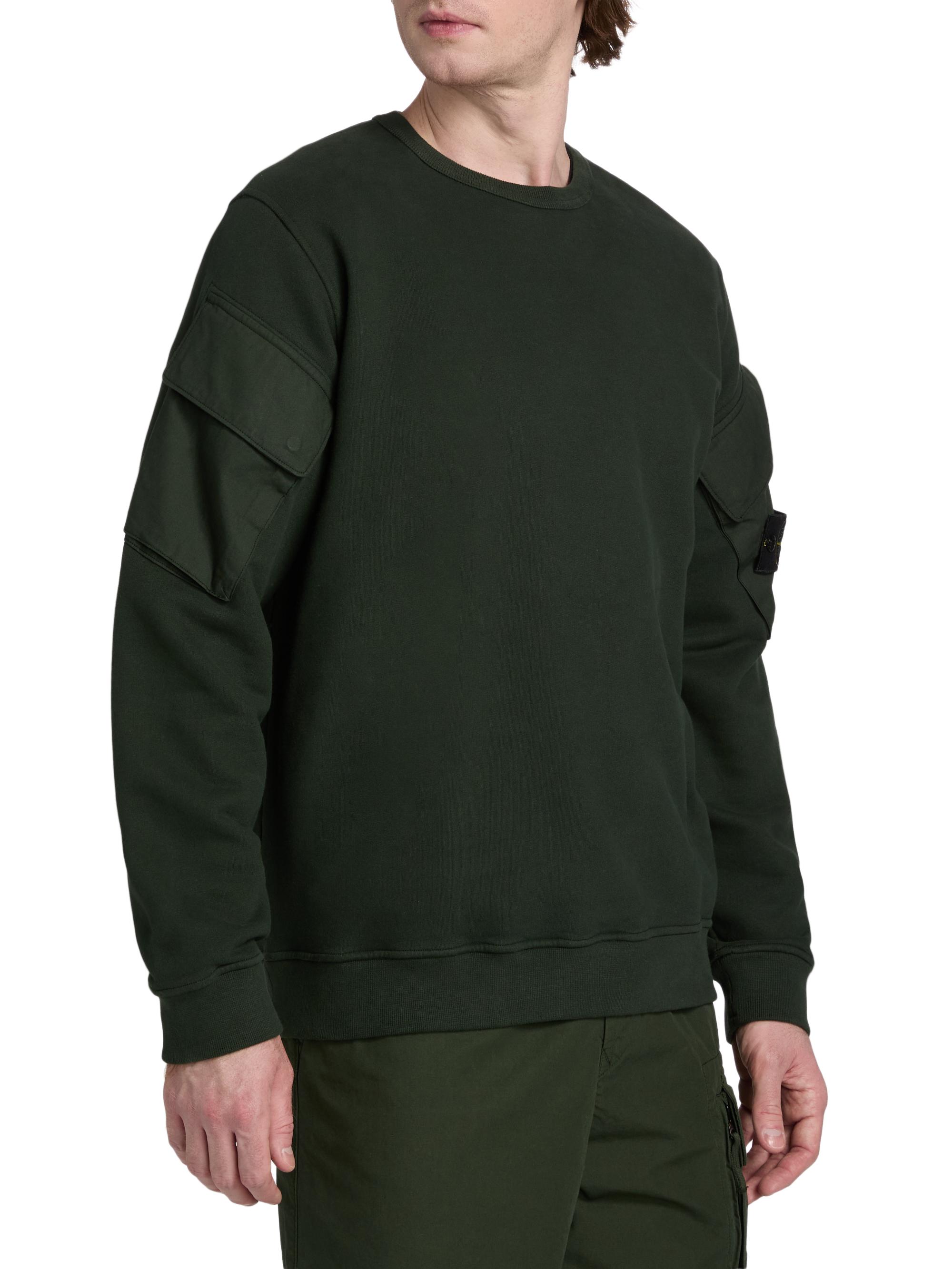 Stone Island Pocket Cotton Crewneck Sweatshirt | Saks Fifth