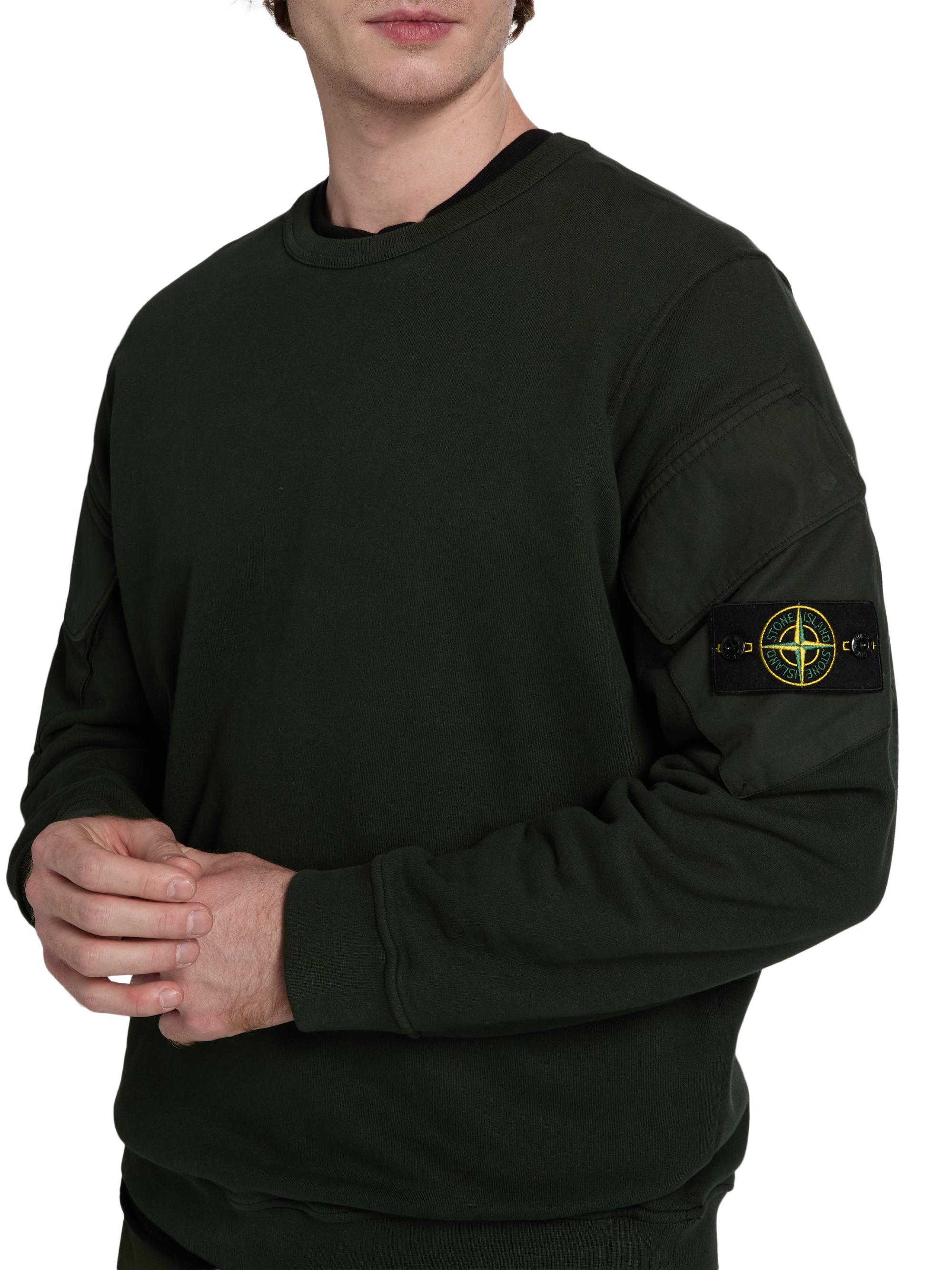 Stone Island Pocket Cotton Crewneck Sweatshirt | Saks Fifth