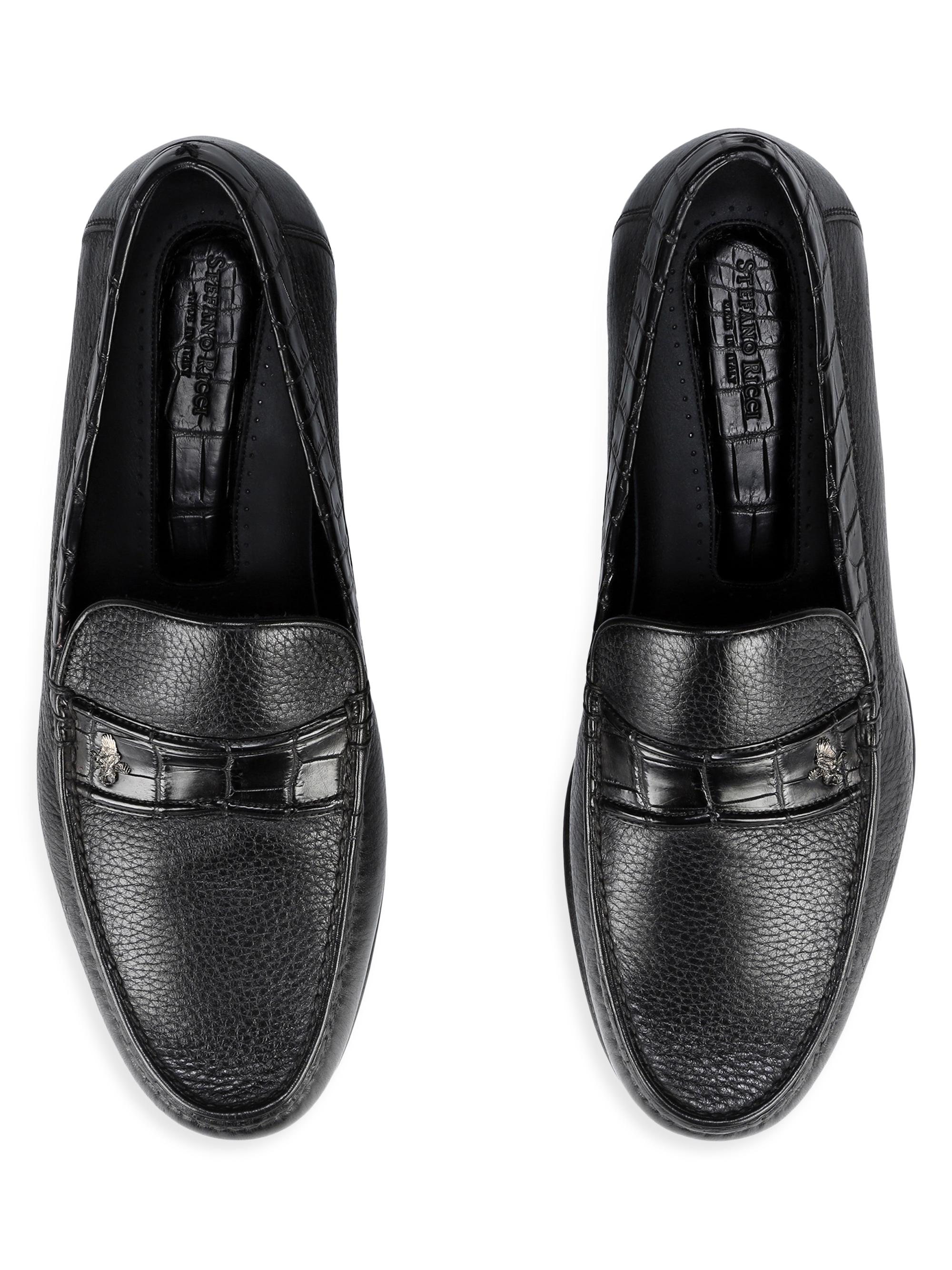 Stefano Ricci Deer and Crocodile Leather Moccasins | Saks Fifth Avenue