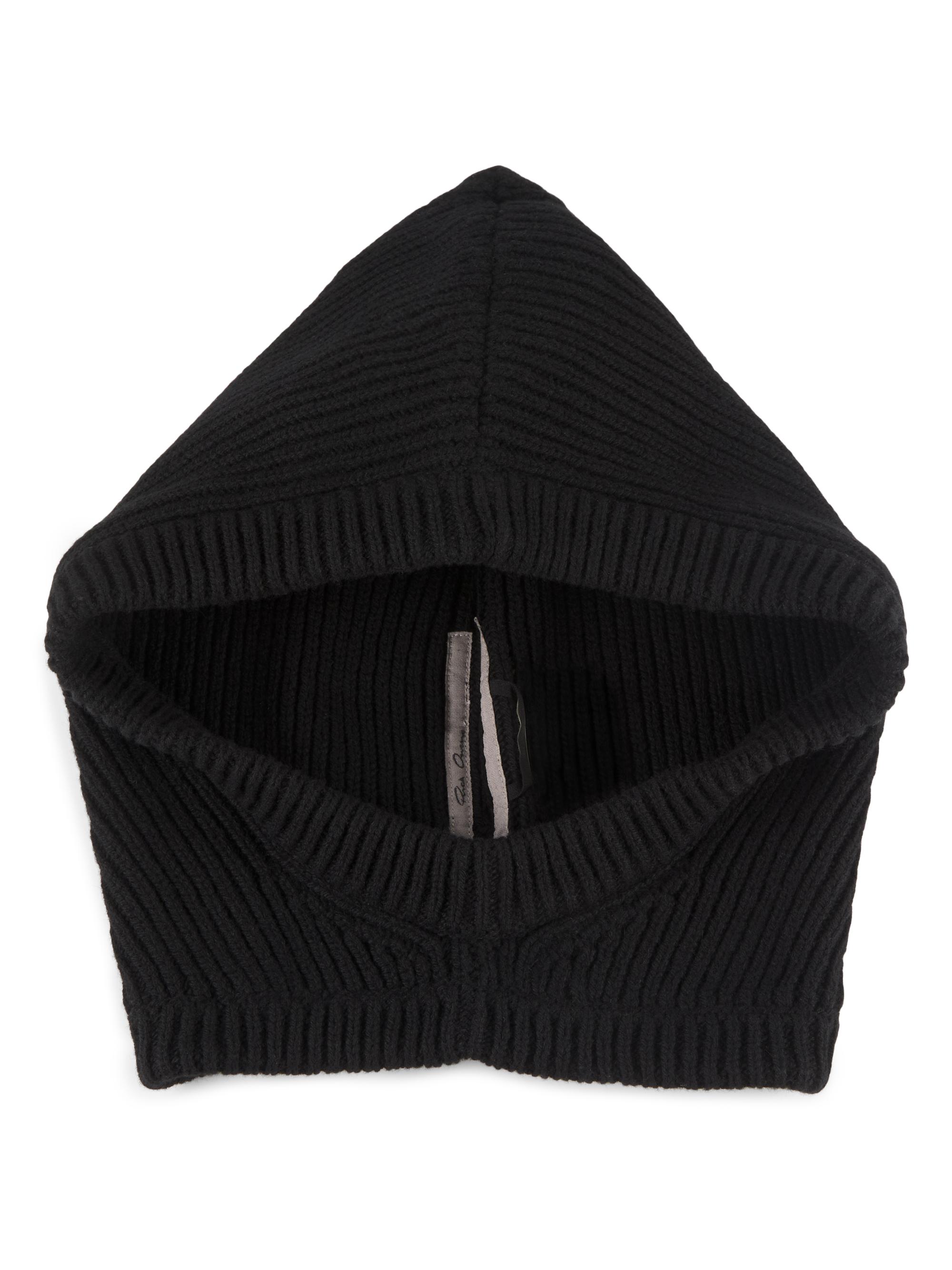Rick Owens Men's Cashmere-Wool Hood - Black