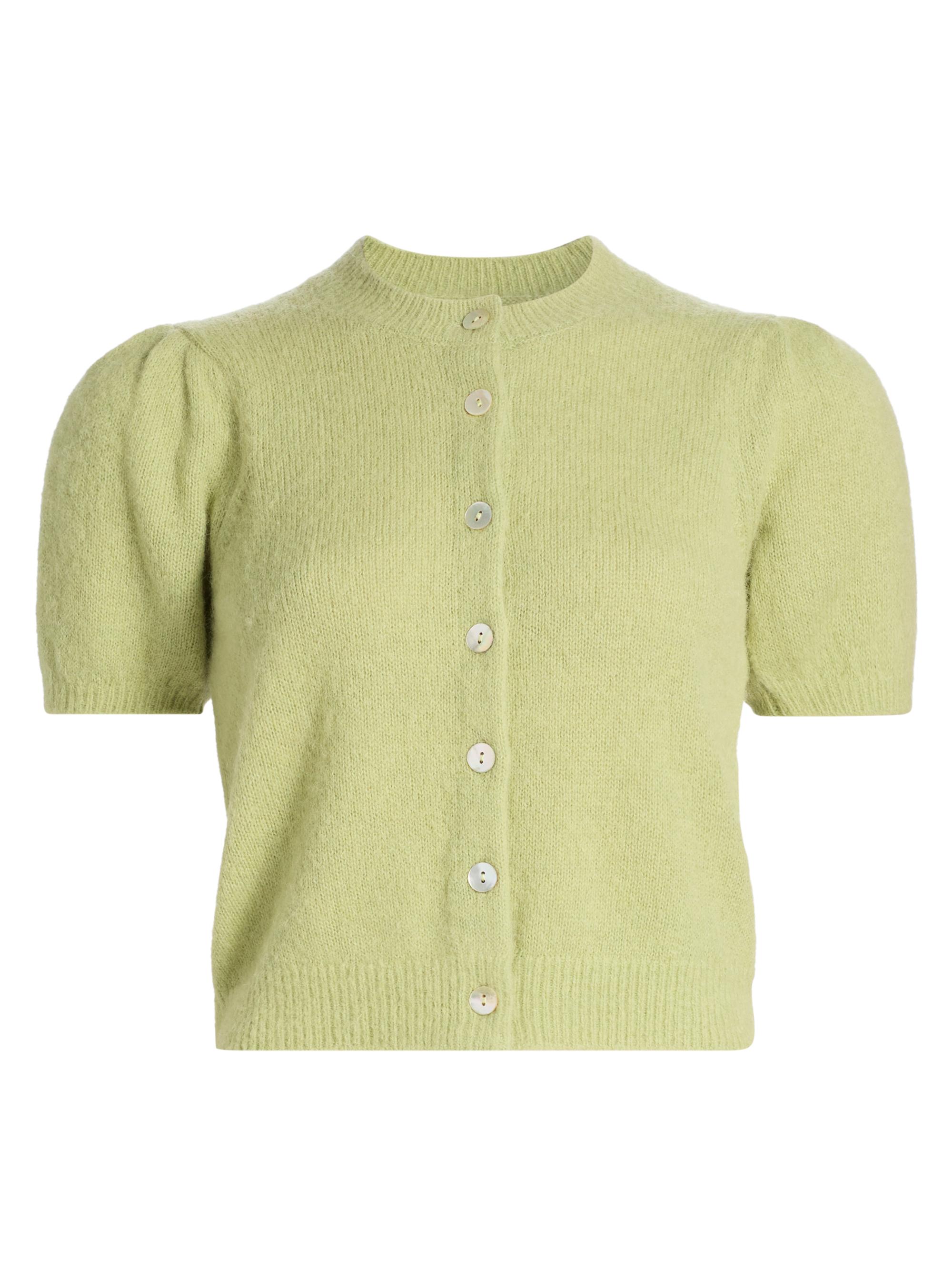 DÔEN Anisa Alpaca-Blend Puff-Sleeve Cardigan | Saks Fifth Avenue