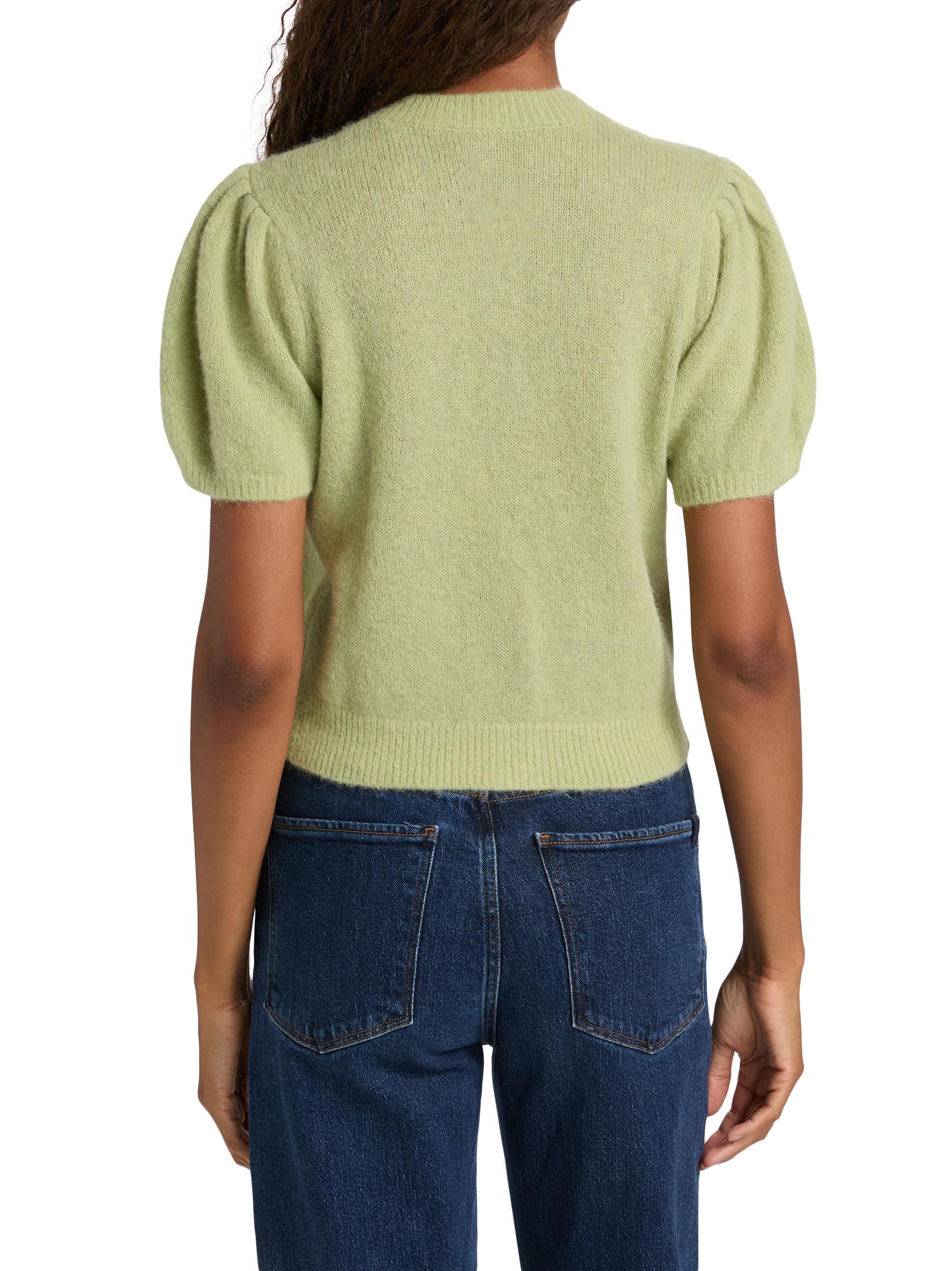 DÔEN Anisa Alpaca-Blend Puff-Sleeve Cardigan | Saks Fifth Avenue