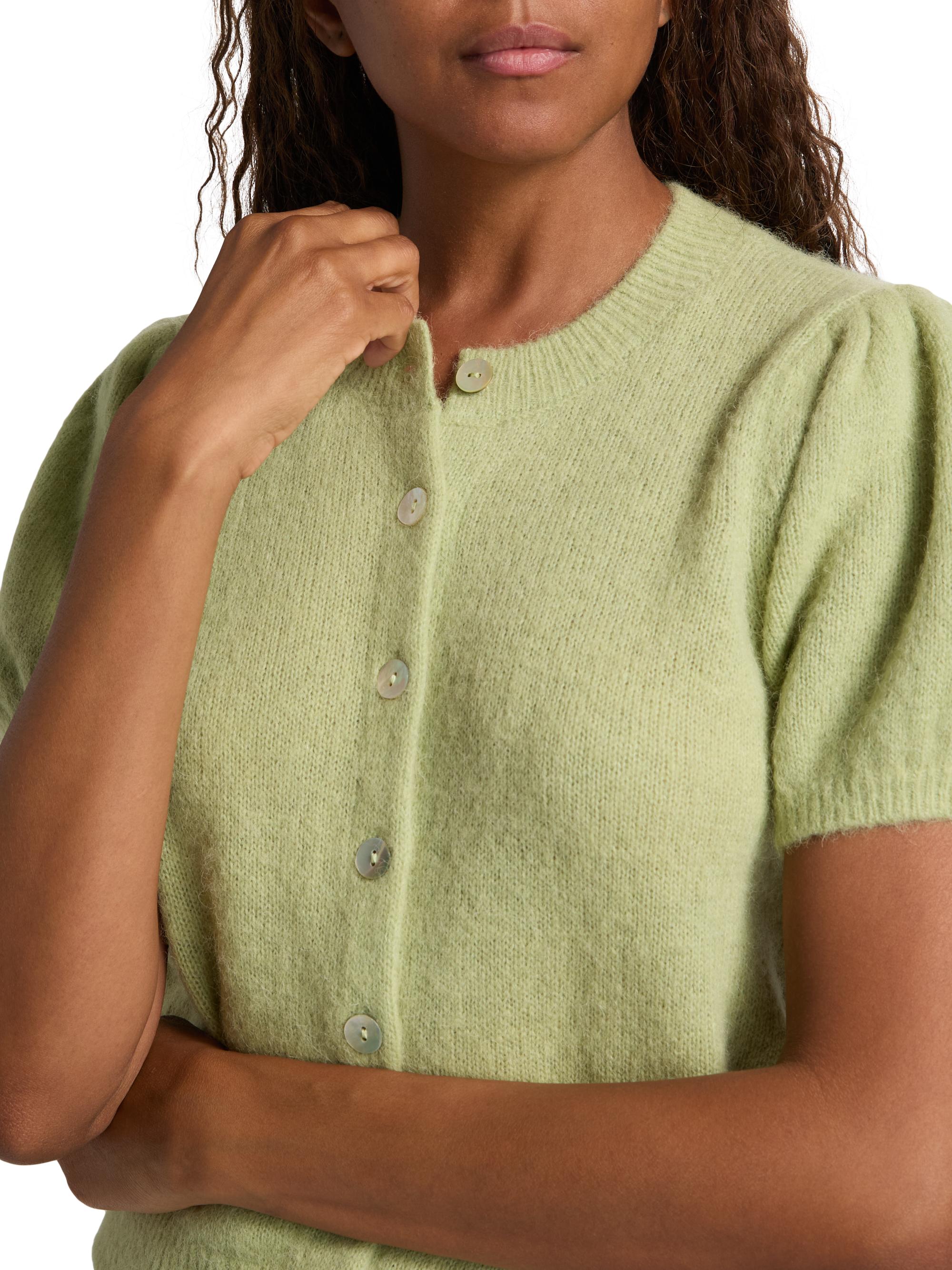 DÔEN Anisa Alpaca-Blend Puff-Sleeve Cardigan | Saks Fifth Avenue