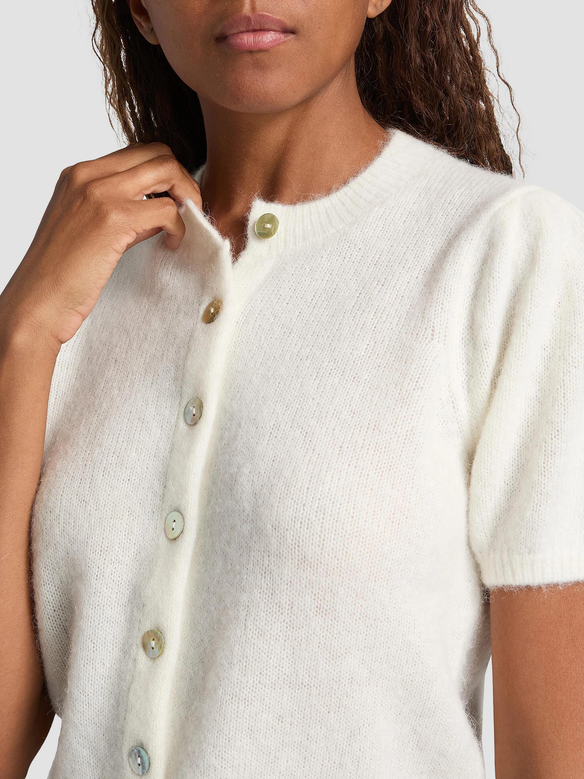 DÔEN Anisa Alpaca-Blend Puff-Sleeve Cardigan | Saks Fifth Avenue