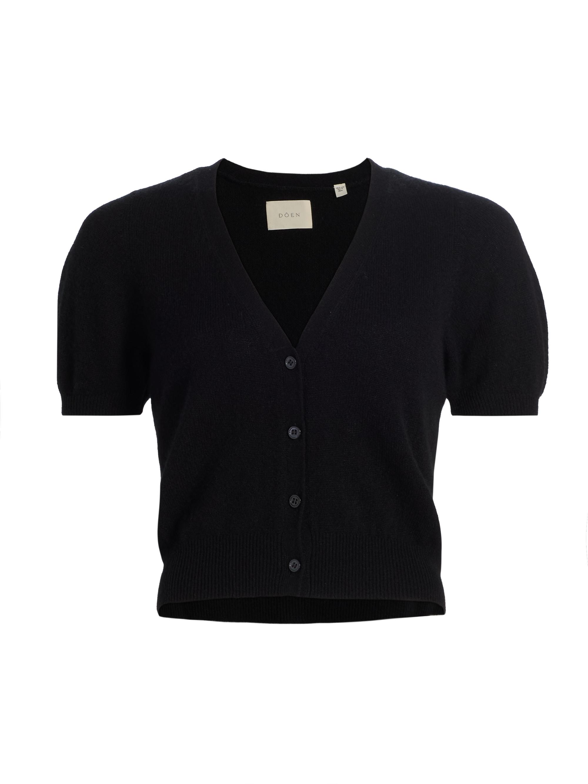 DÔEN Arella Puff-Sleeve Cashmere Cardigan | Saks Fifth Avenue