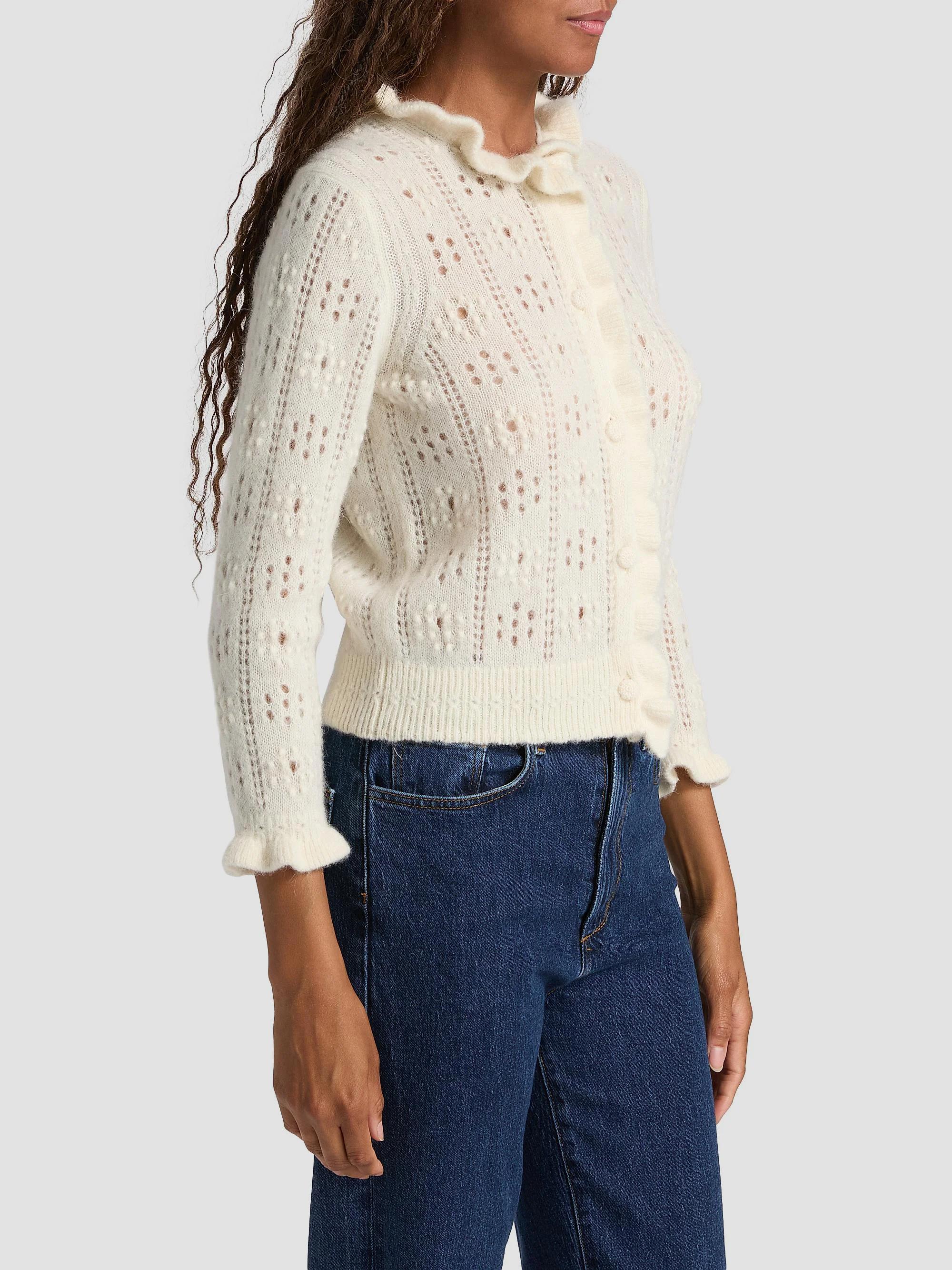 DÔEN Claudie Ruffle Cardigan | Saks Fifth Avenue