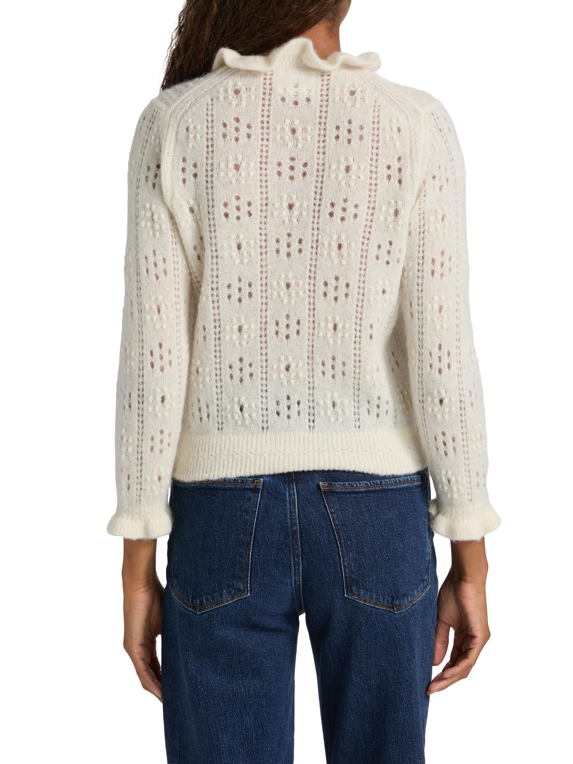 DÔEN Claudie Ruffle Cardigan | Saks Fifth Avenue