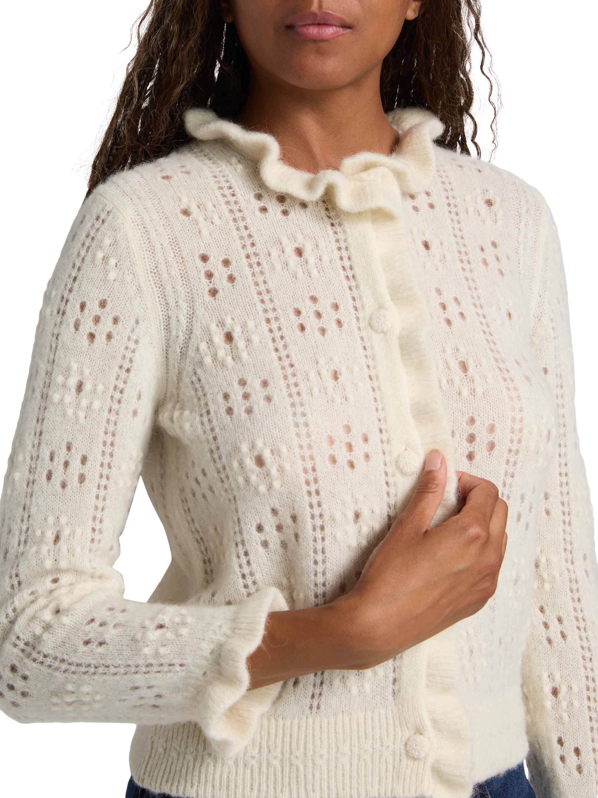 DÔEN Claudie Ruffle Cardigan | Saks Fifth Avenue
