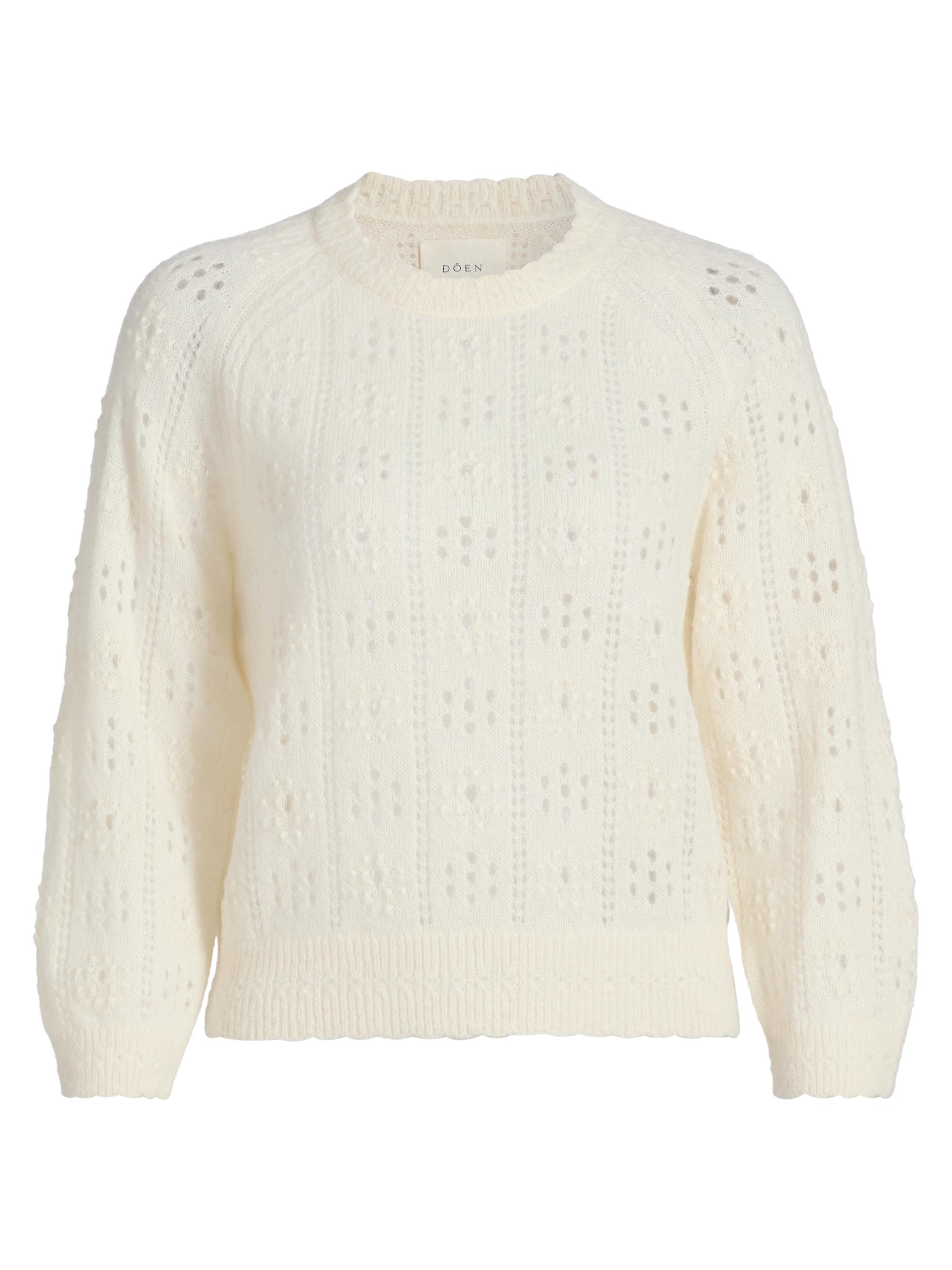 DÔEN Women's Emiliana Pointelle Knit Sweater -