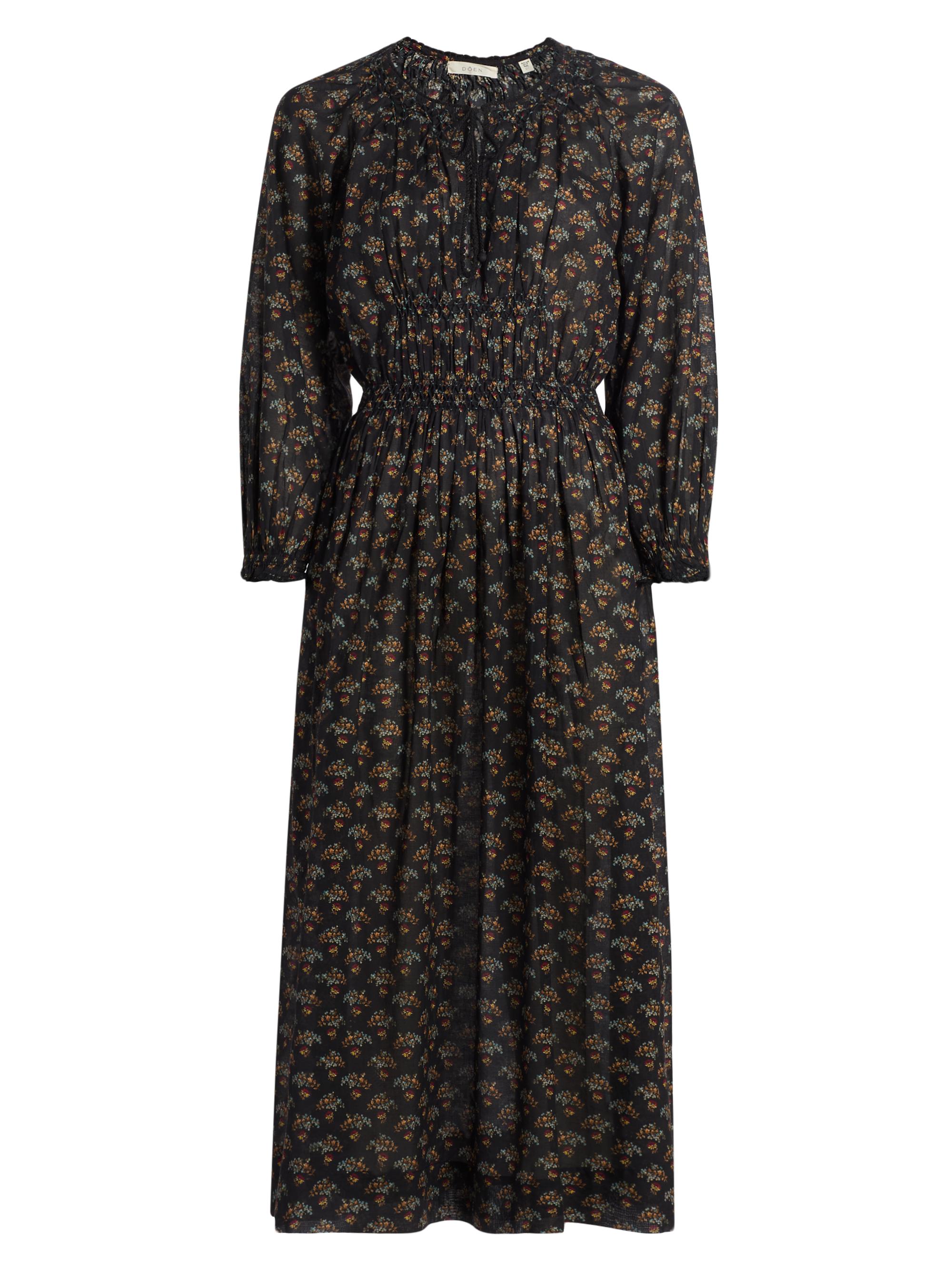 DÔEN Women's Delfina Floral Midi-Dress - Delphinium Floral