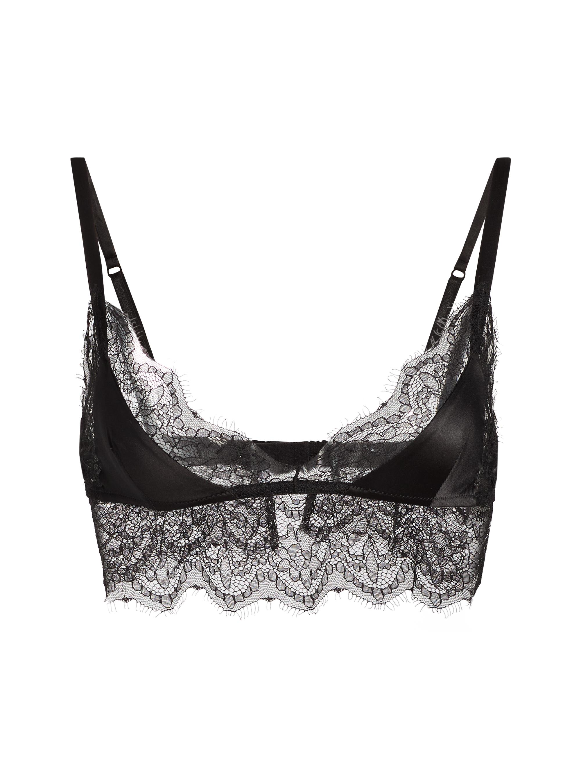 Dolce & Gabbana Women's Satin & Lace Bralette - Black