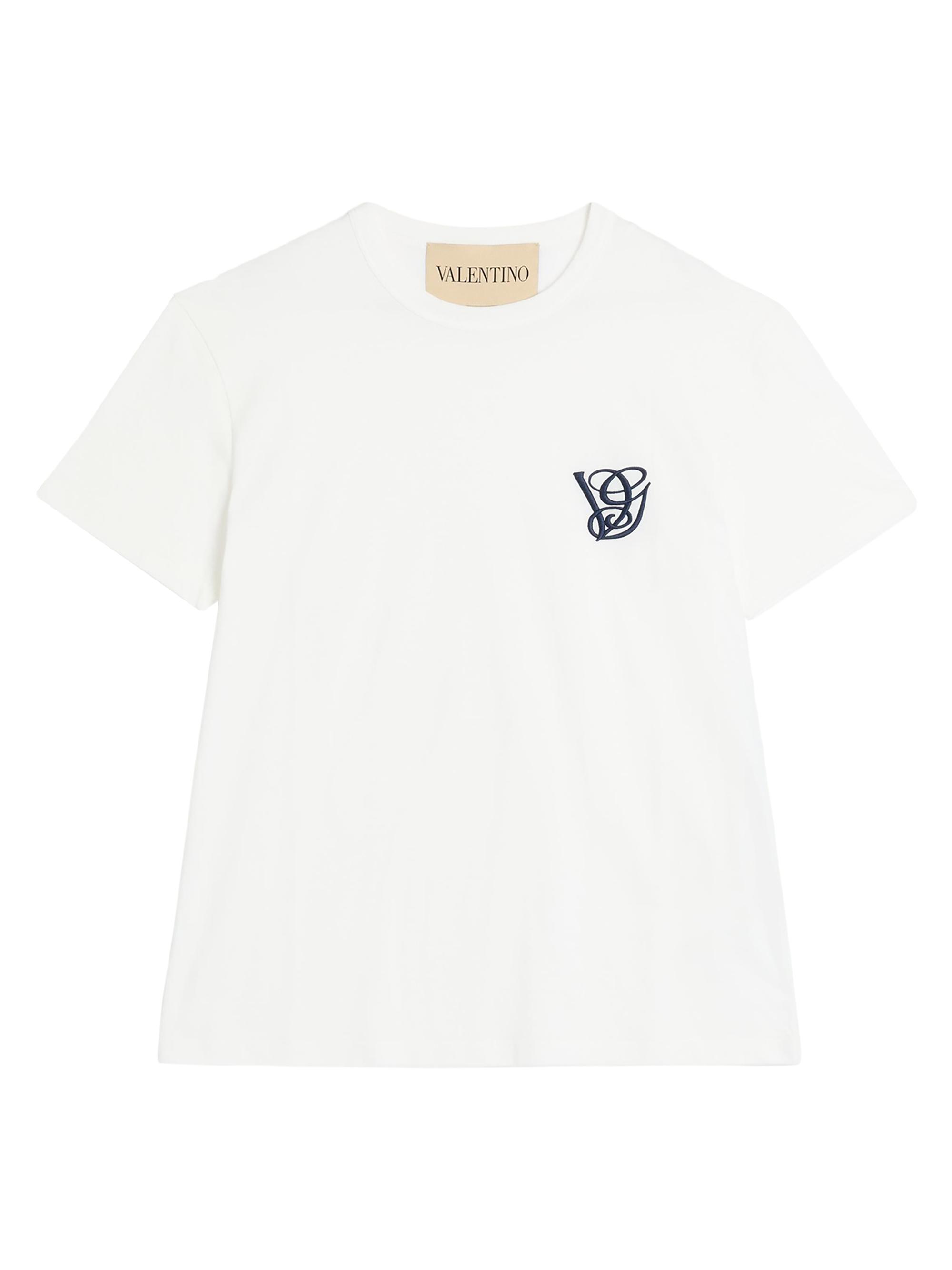 Valentino Garavani Men's Cotton T-Shirt with VG Patch -