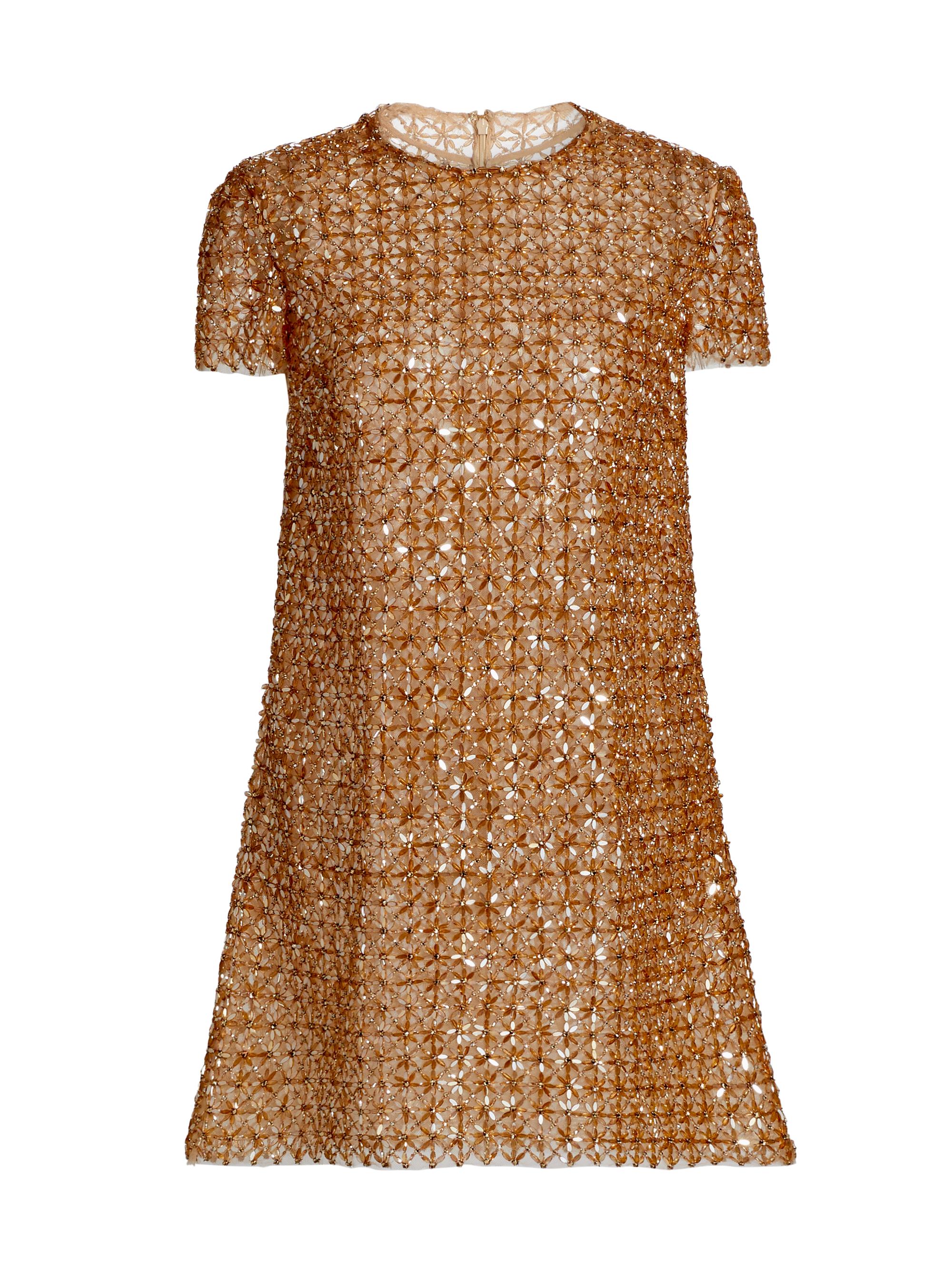 Oscar de la Renta Women's Embellished Tulle Day Minidress - Amber