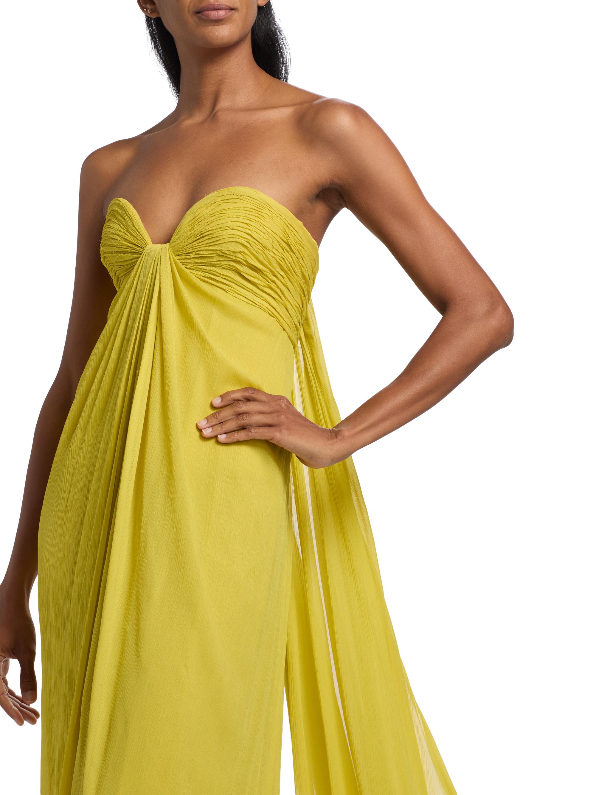 Oscar de la Renta Strapless Chiffon Gown | Saks Fifth Avenue