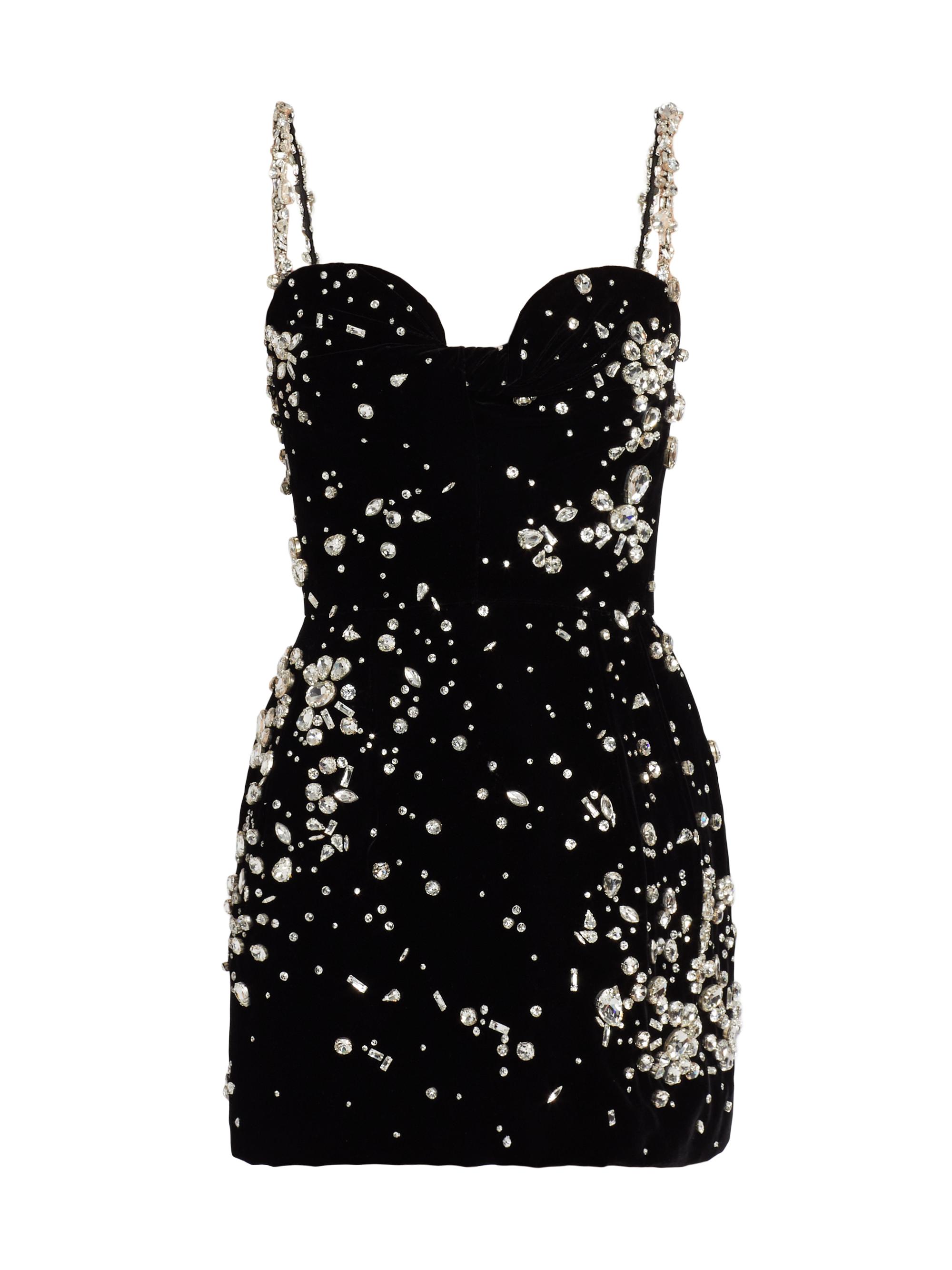Oscar de la Renta Women's Jewel Embellished Cocktail Dress - Silver Black