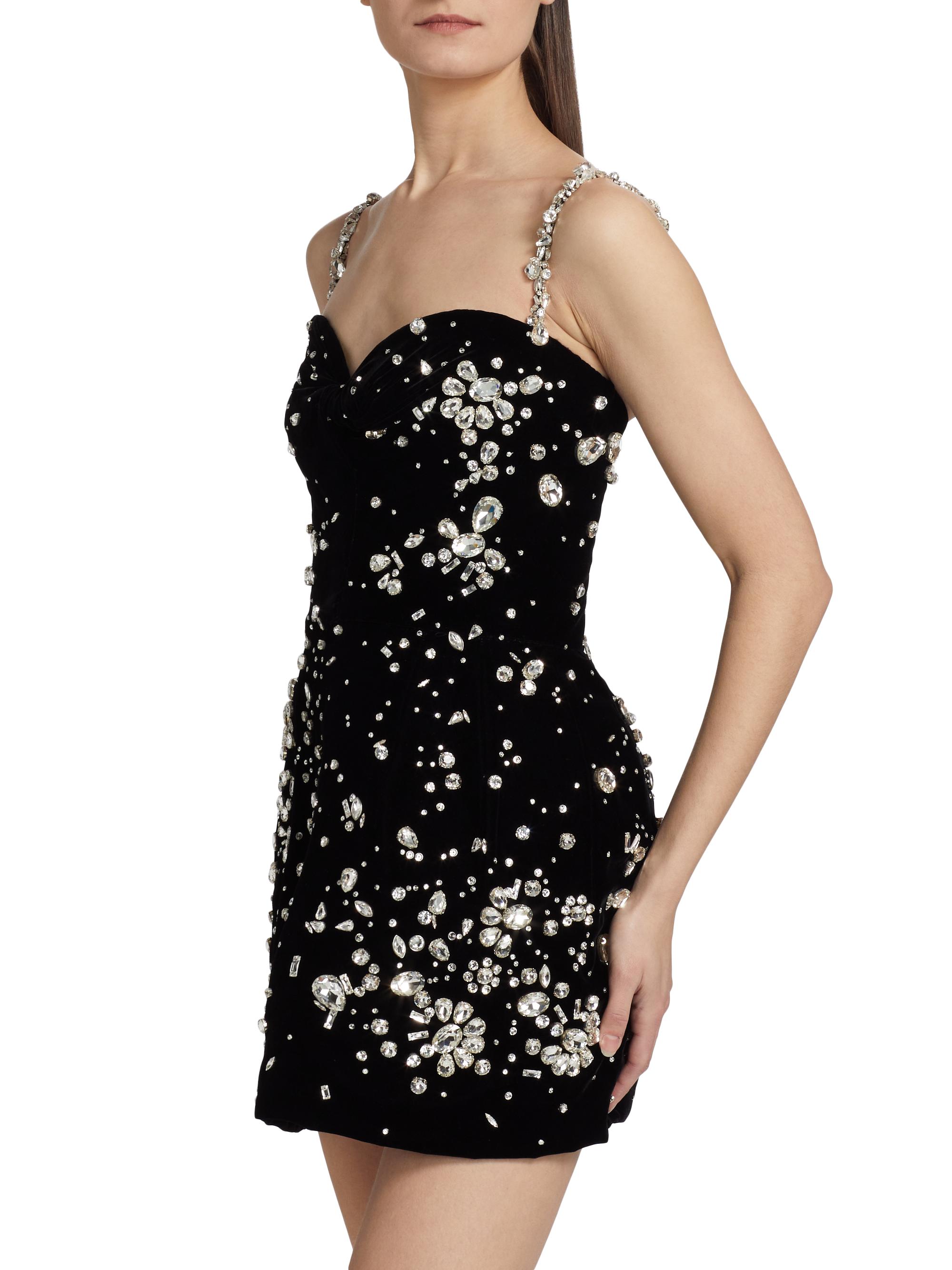 Oscar de la Renta Jewel Embellished Cocktail Dress