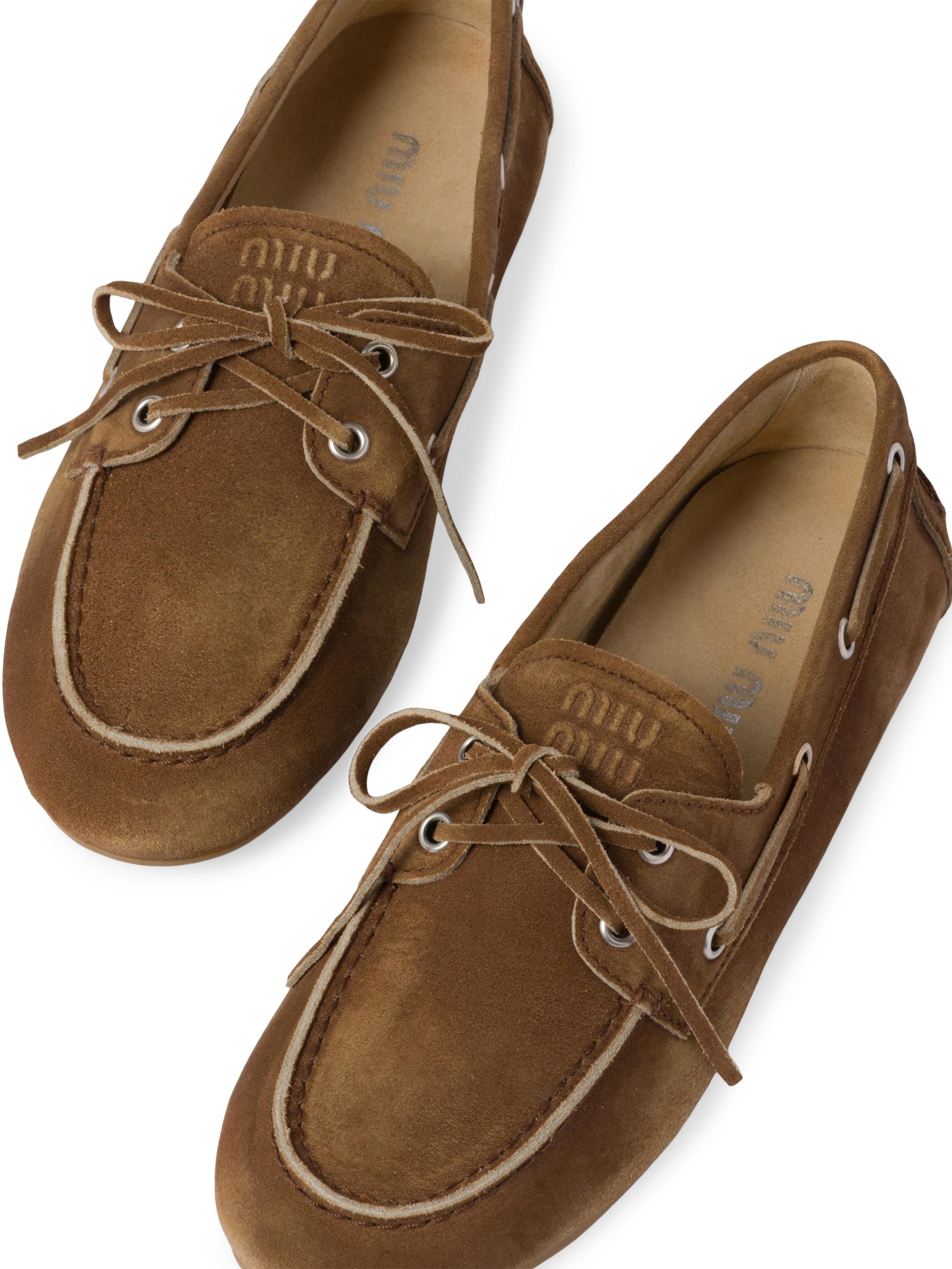 Miu Miu Faded Unlined Suede Loafers | Saks Fifth Avenue
