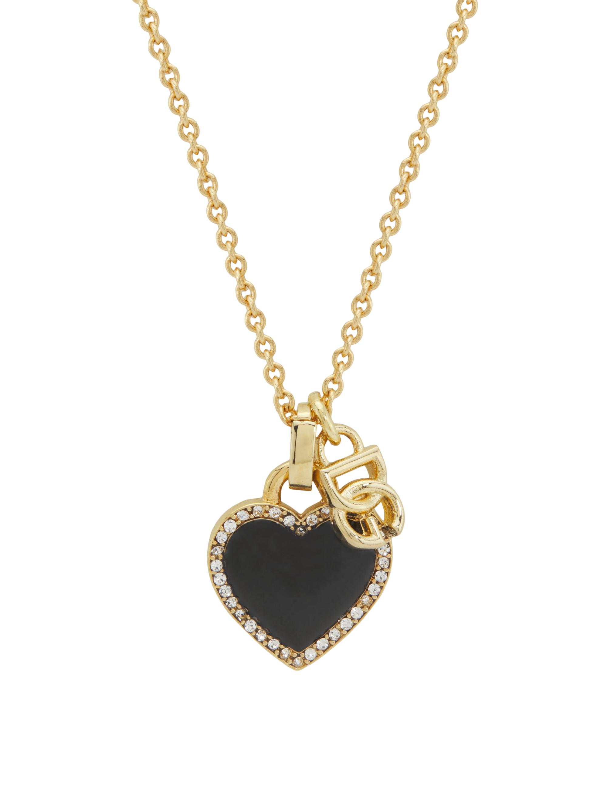 Dolce & Gabbana Women's Goldtone, Enamel & Glass Crystal Heart Pendant Necklace - Gold