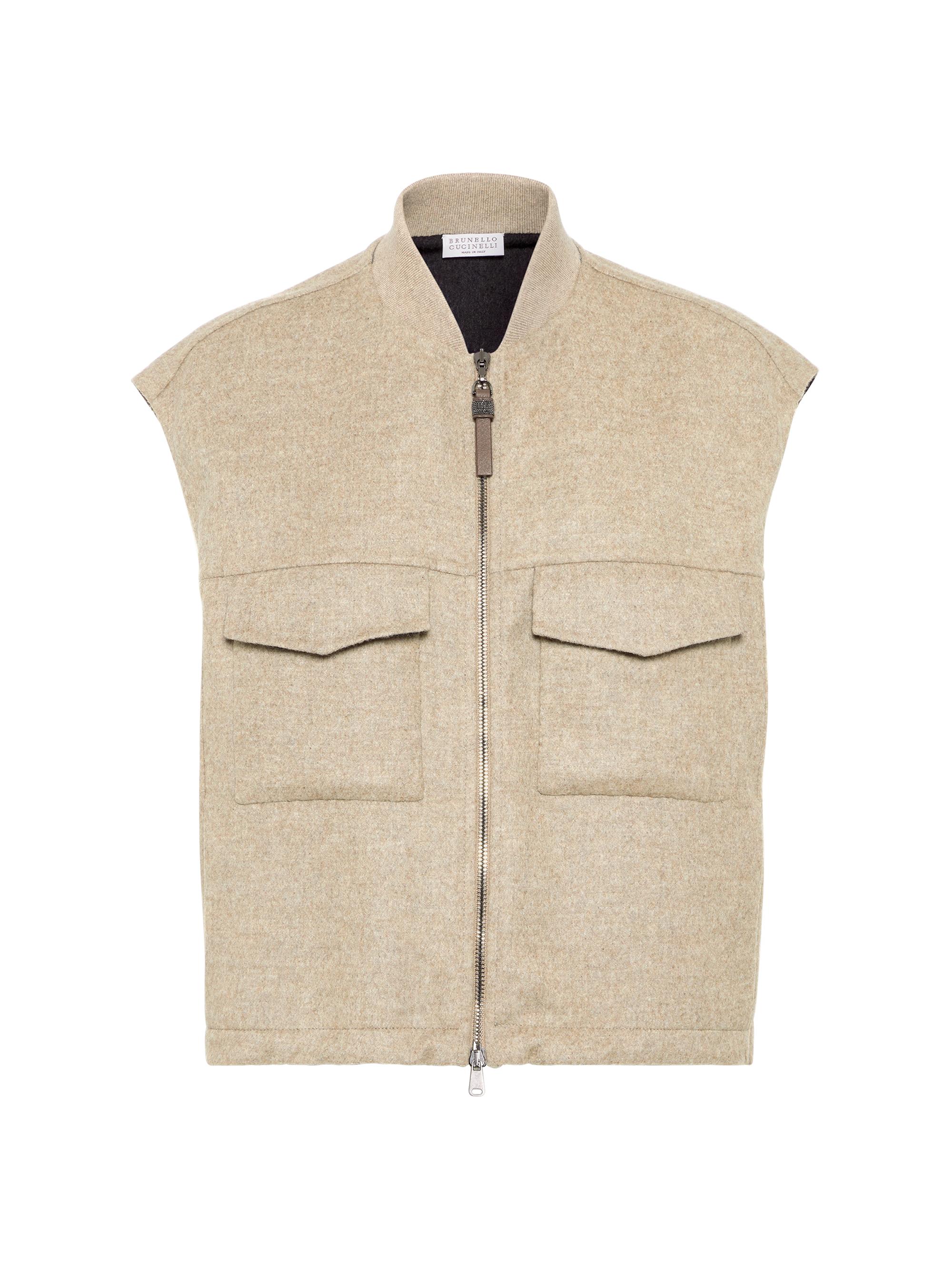 Brunello Cucinelli Women's Hand Crafted Virgin Wool Double Cloth Vest - Rope